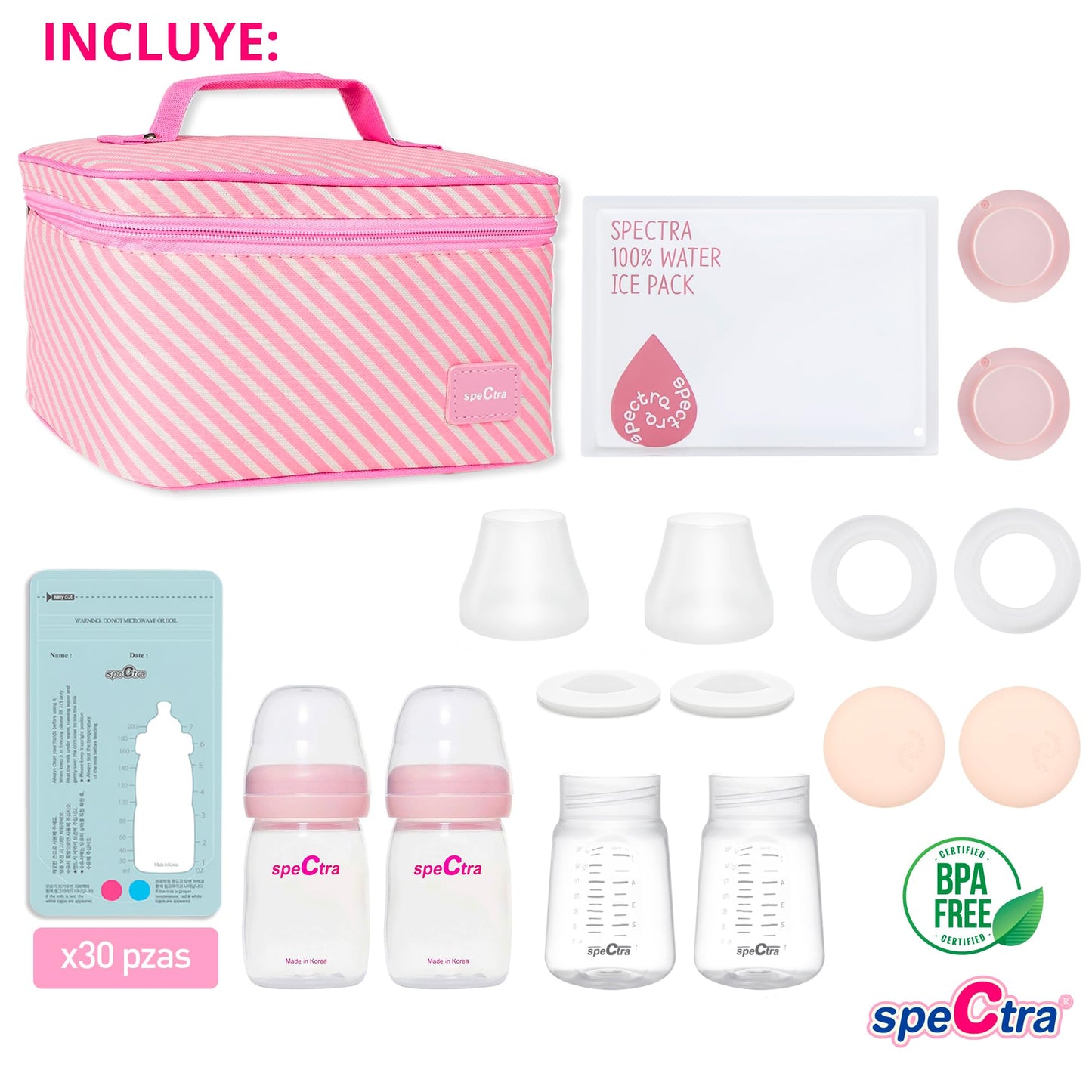 Set Hielera y Contenedores de Almacenamiento de Leche Materna Spectra Preesterilizados