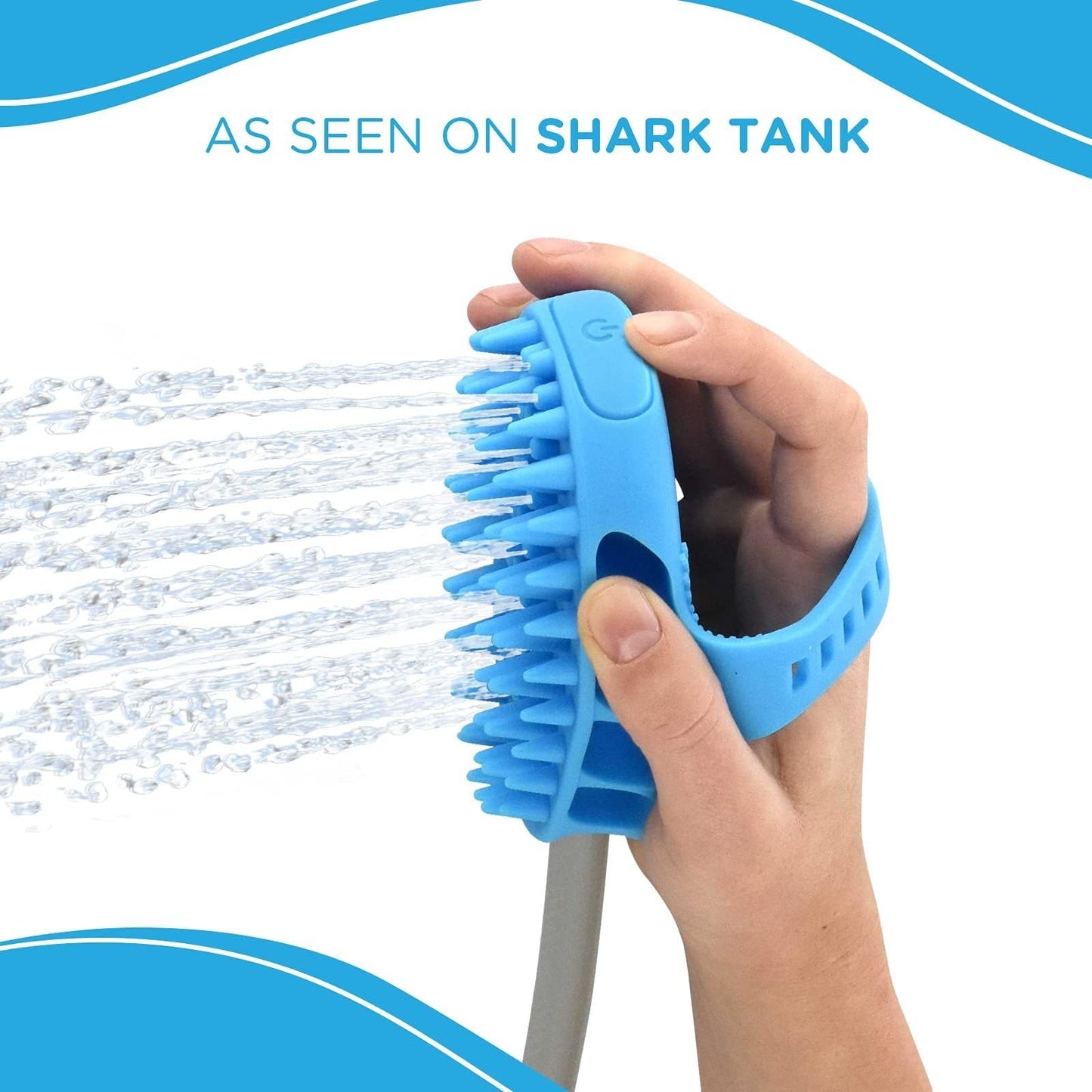 Aquapaw Dog Bath Brush Pro - Herramienta rociadora y depuradora en uno - Suministros de baño para perros para interiores y exteriores, aseo de mascotas para perros con cabello largo y corto - Lavado