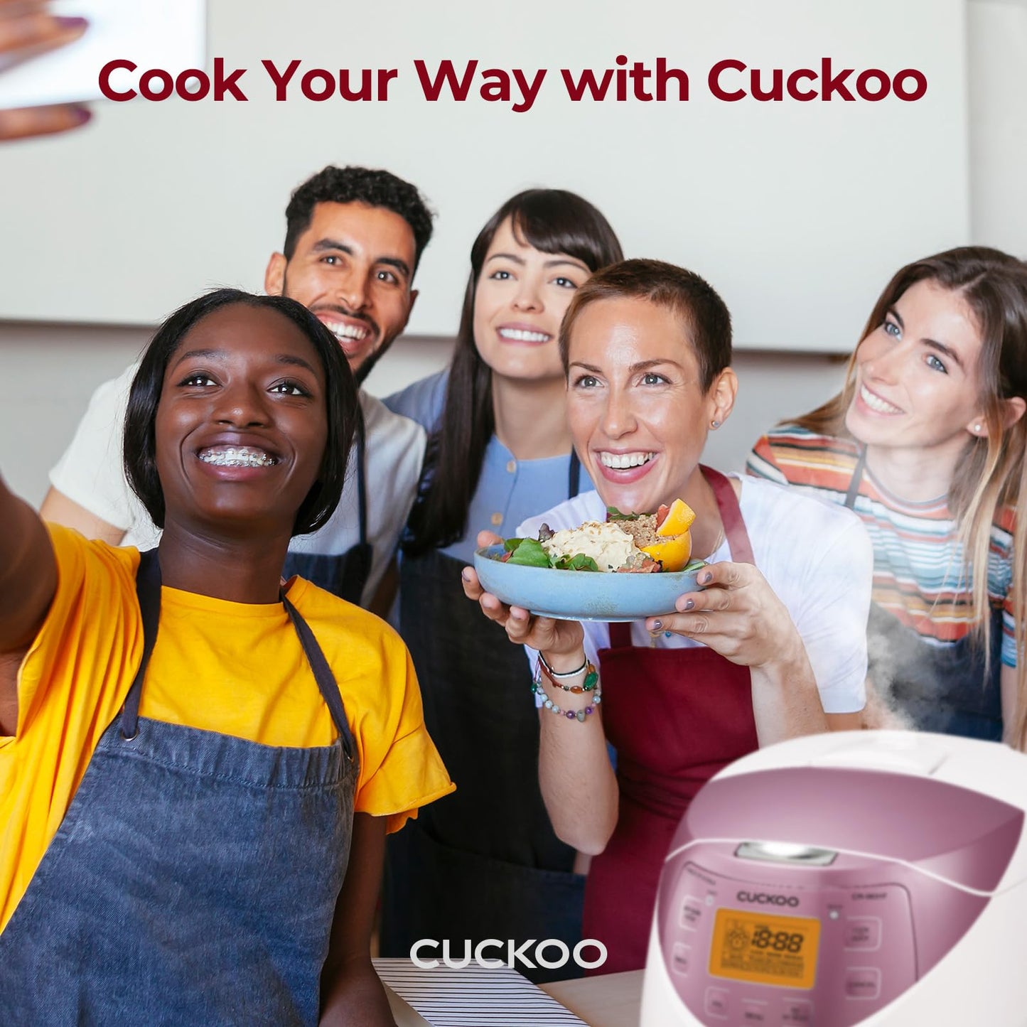 CUCKOO CR-0631F | Arrocera Micom de 6 tazas (sin cocinar) | 8 opciones de menú: arroz blanco, arroz integral y más, olla interior antiadherente, fabricada en Corea | Blanco/Rosa
