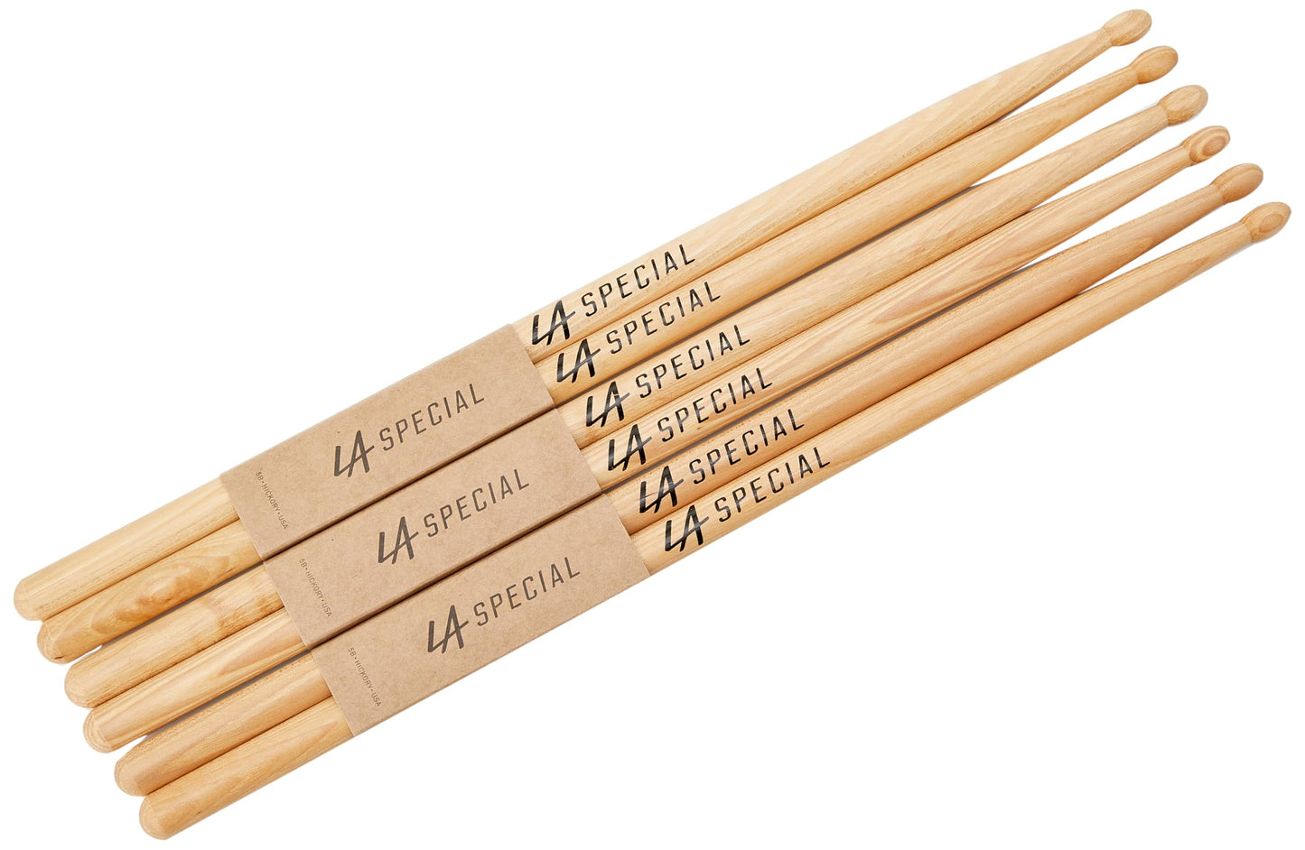ProMark | Baquetas LA Specials 5B Hickory, punta de madera ovalada, 3 pares