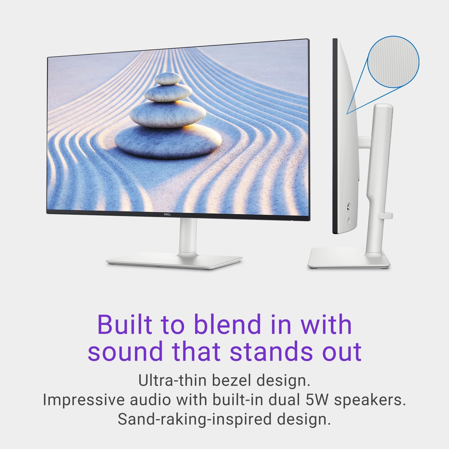 Monitor Dell S27 pulgadas, LED FHD - Frecuencia de actualización de 100 Hz, Relación de contraste 15001, AMD FreeSync - VESA, altavoz integrado de 2 x 5 W, pivote giratorio HeightTilt, 2 x HDMI
