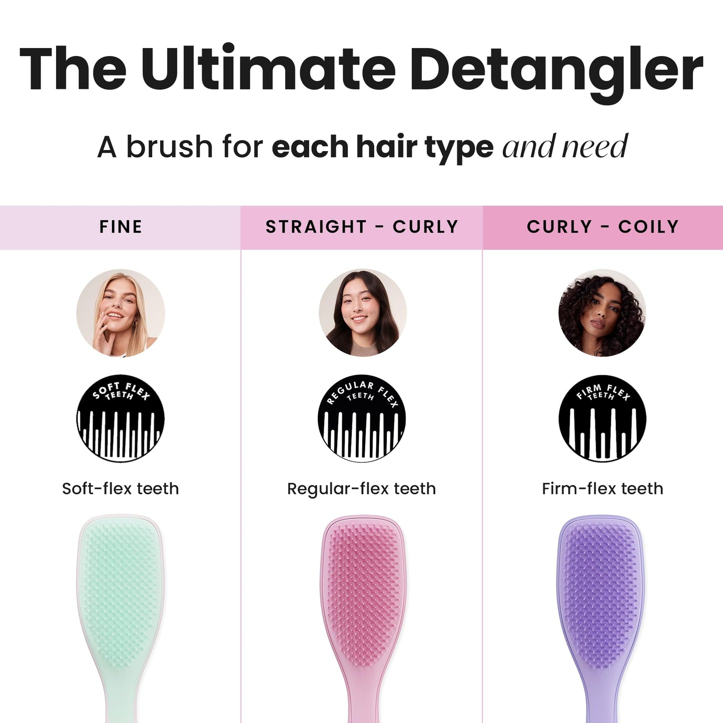 Tangle Teezer El mejor cepillo desenredante para cabello h medo y seco | Para todo tipo de cabello | Elimina nudos y reduce la rotura | Rosebud