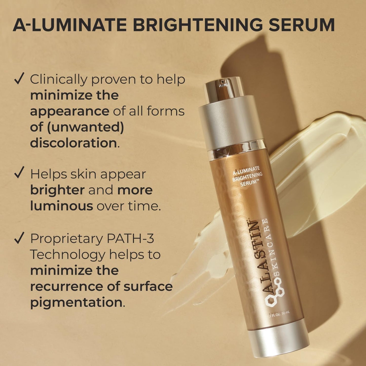 Suero Facial Antienvejecimiento para Manchas Oscuras - ALASTIN Skincare A-LUMINATE 50 mL