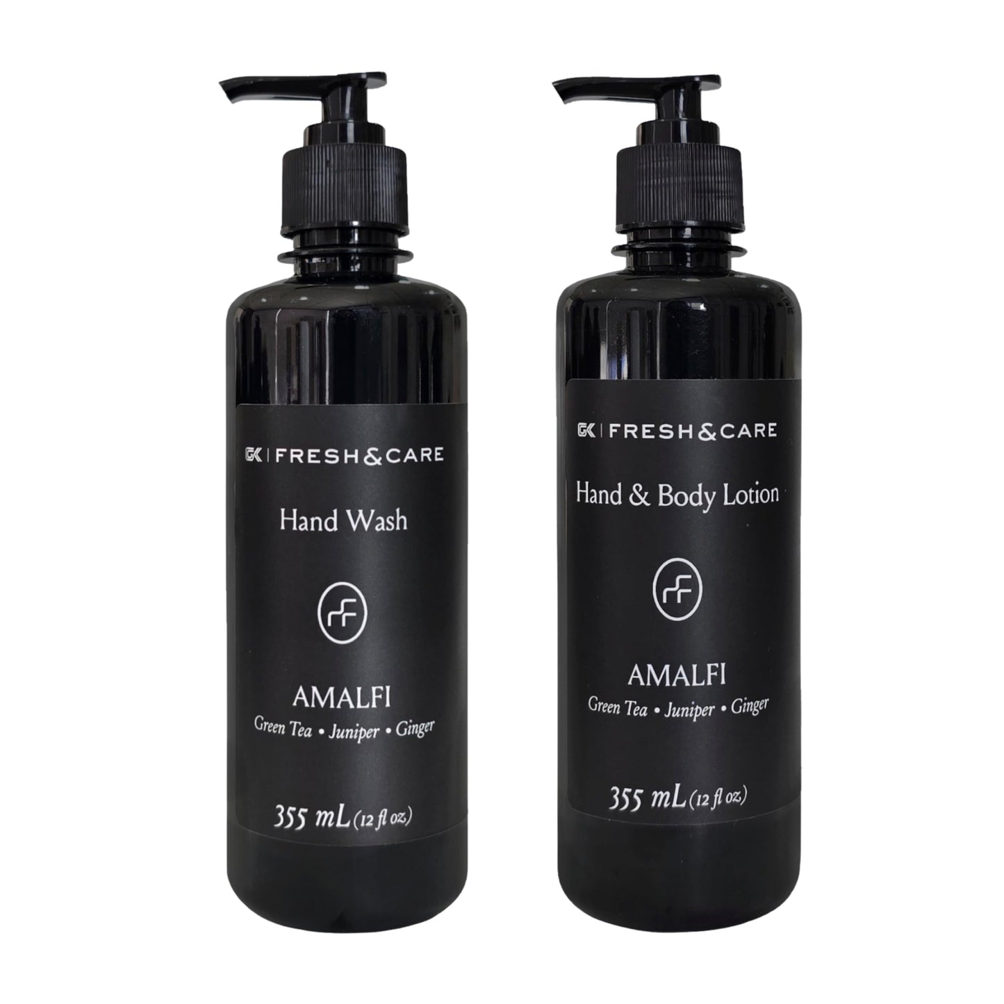 FRESH & CARE COLLECTION | Kit de Amenidades Hoteleras – Green Tea & Ginger – Set de Jabón y Crema para Hoteles, Airbnb y Spa. 355ml
