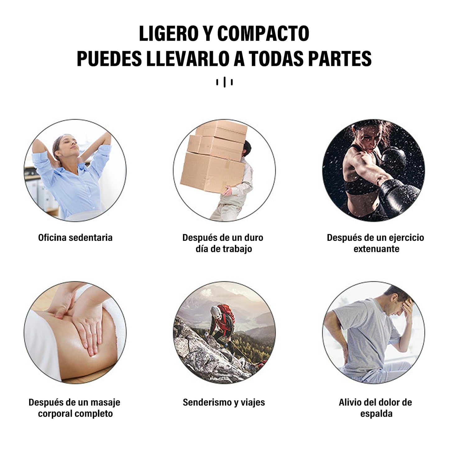 YOYOBBE Pistola de Masaje Muscular con 4 Cabezas, Masajeador Portátil Muscular, Mini Masajeador de Tejido Profundo, Carga USB, para Hombros, Cuello, Espalda