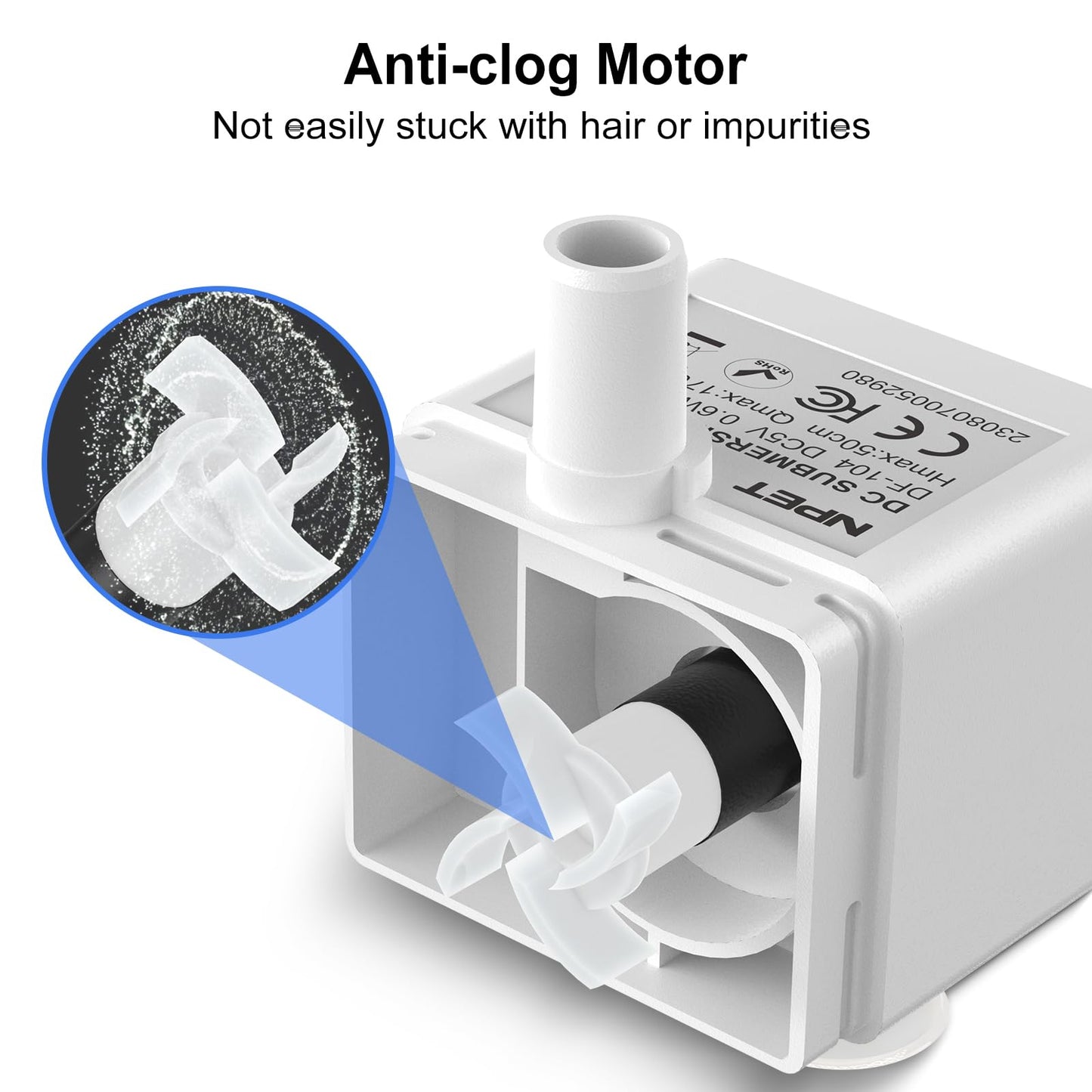 Bomba de Repuesto para Fuente NPET Negra Compatible con Gatos