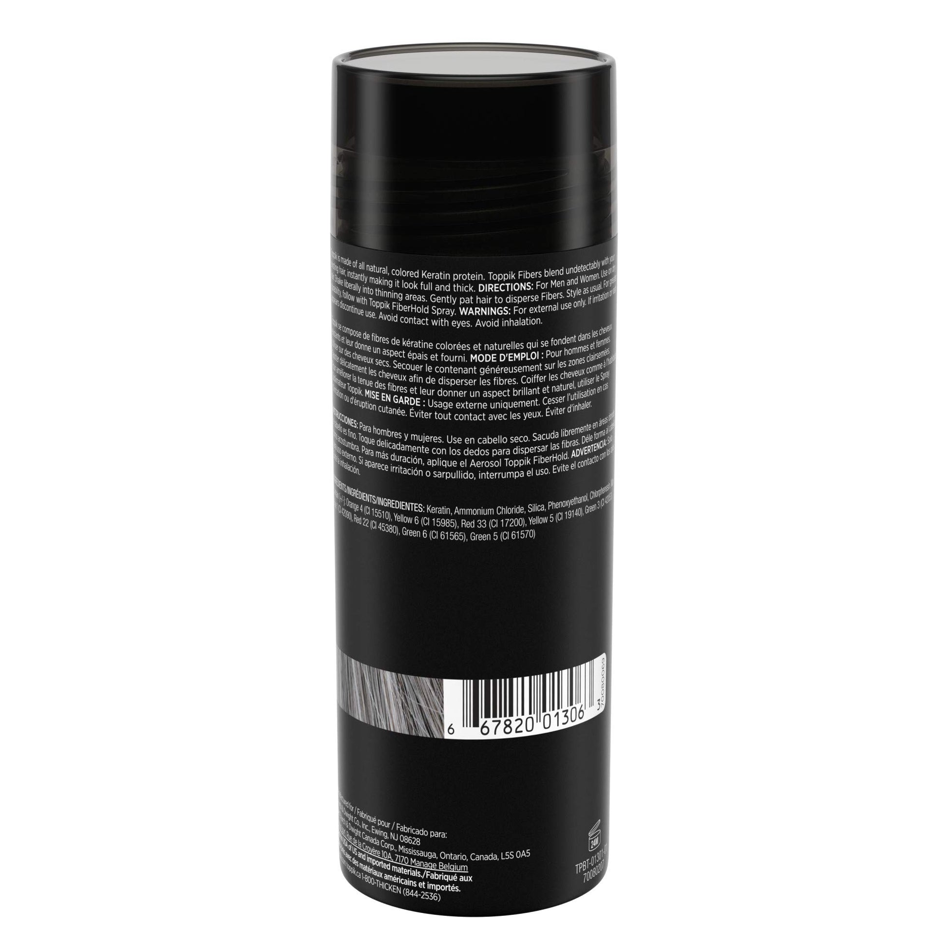 TOPPIK Fibras de construcción de pelo, Gris, 1.94 oz.