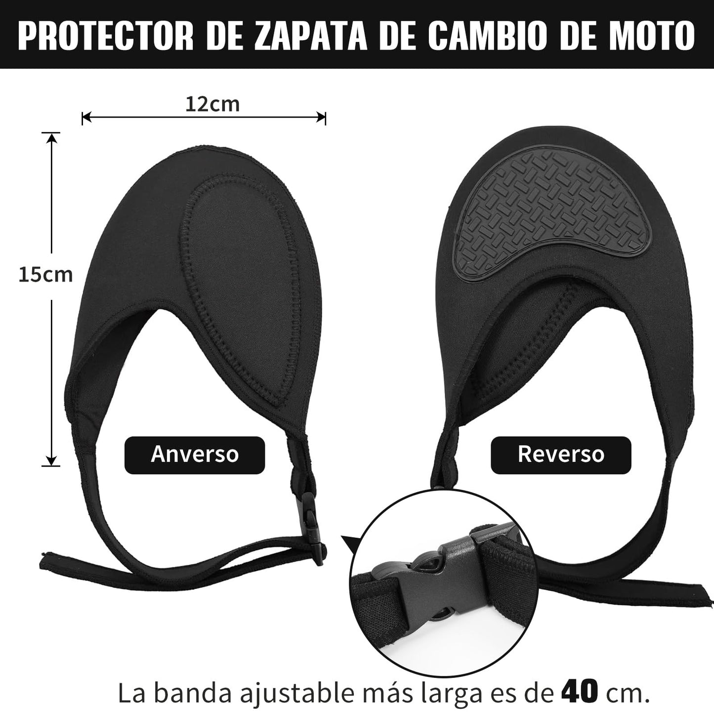 Accesorios de Cambio de Marchas para Motocicleta Antideslizantes Protector de Botas Moto Negro