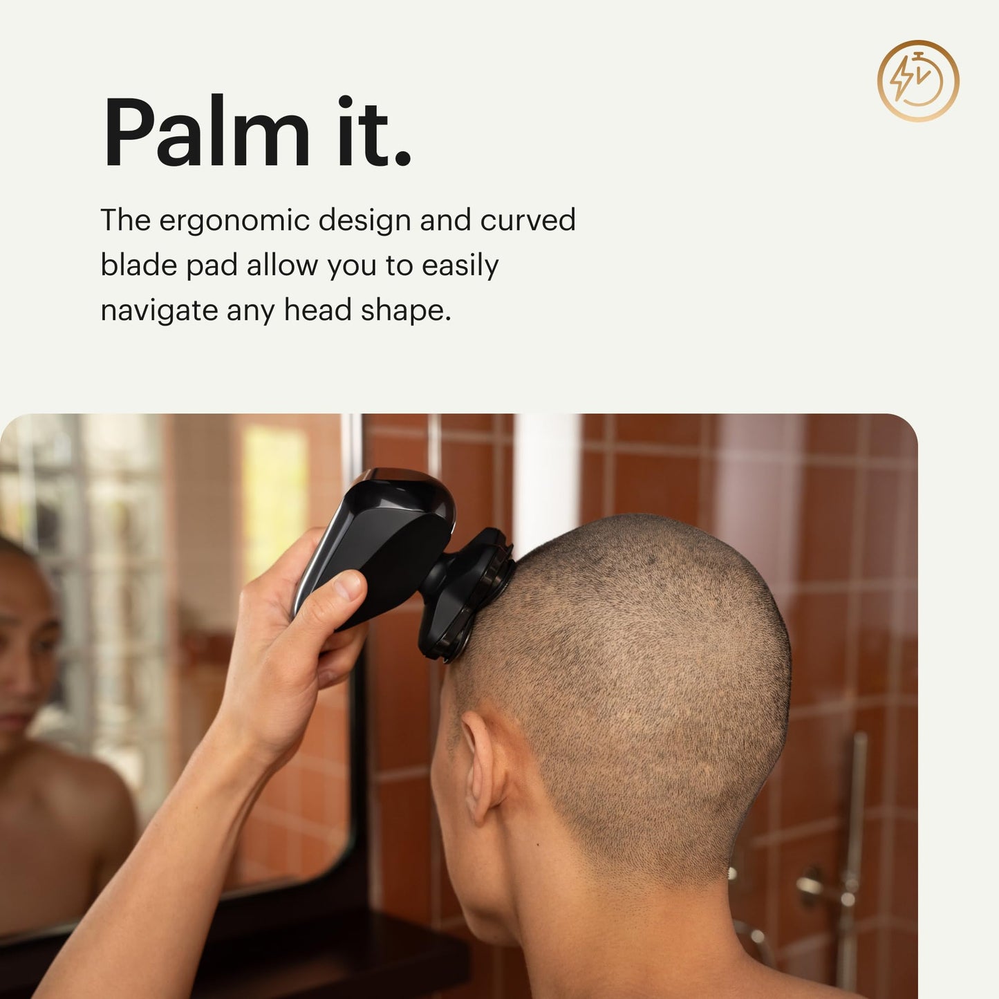 MANSCAPED® The Dome Shaver™ PRO: afeitadora para hombres, diseño rotatorio de 5 cuchillas con tecnología SkinSafe® y FlexAdjust, resistente al agua, USB-C e inalámbrica, bloqueo para viajes
