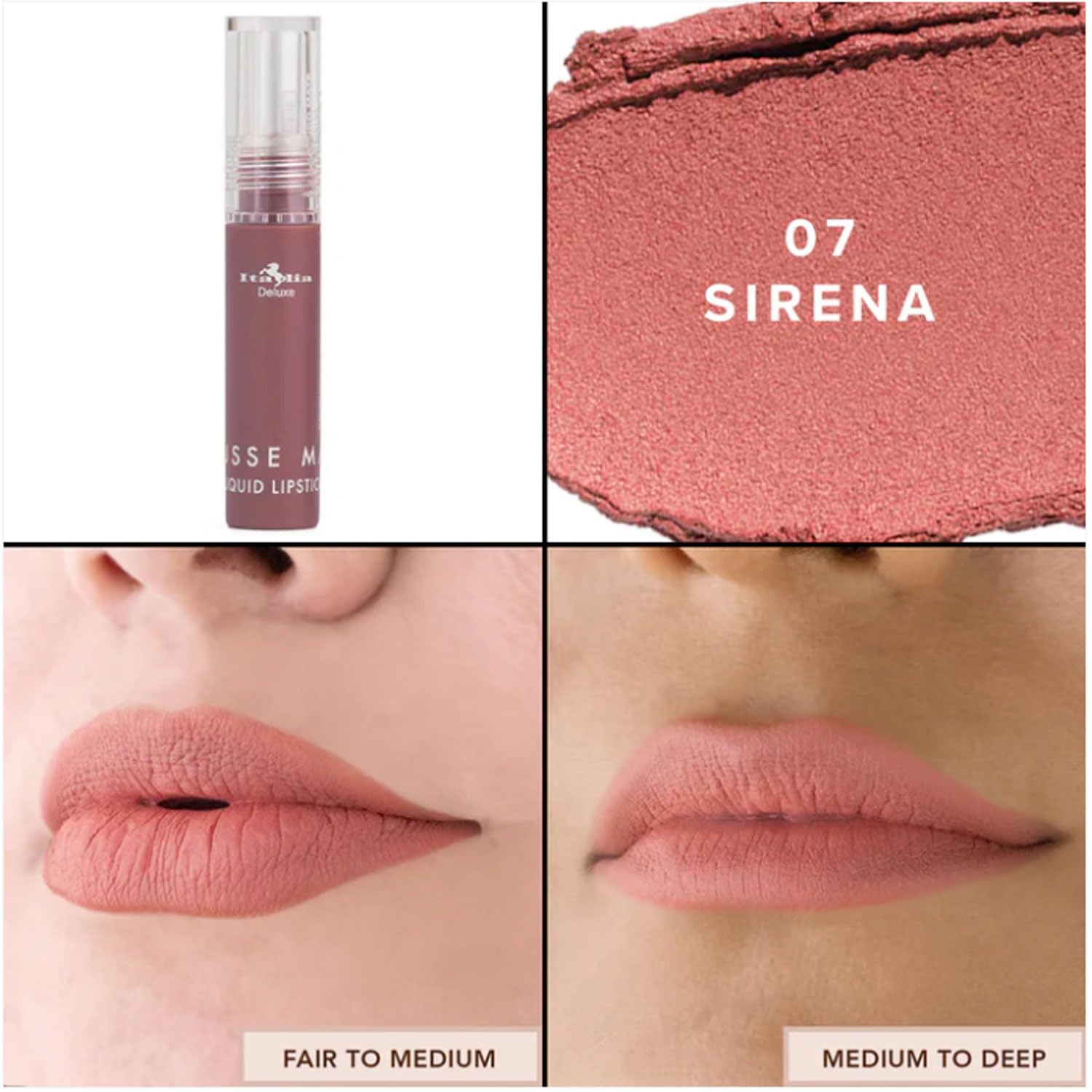 Labial Líquido Italia Mousse Matte Liquid Lipstick Sirena