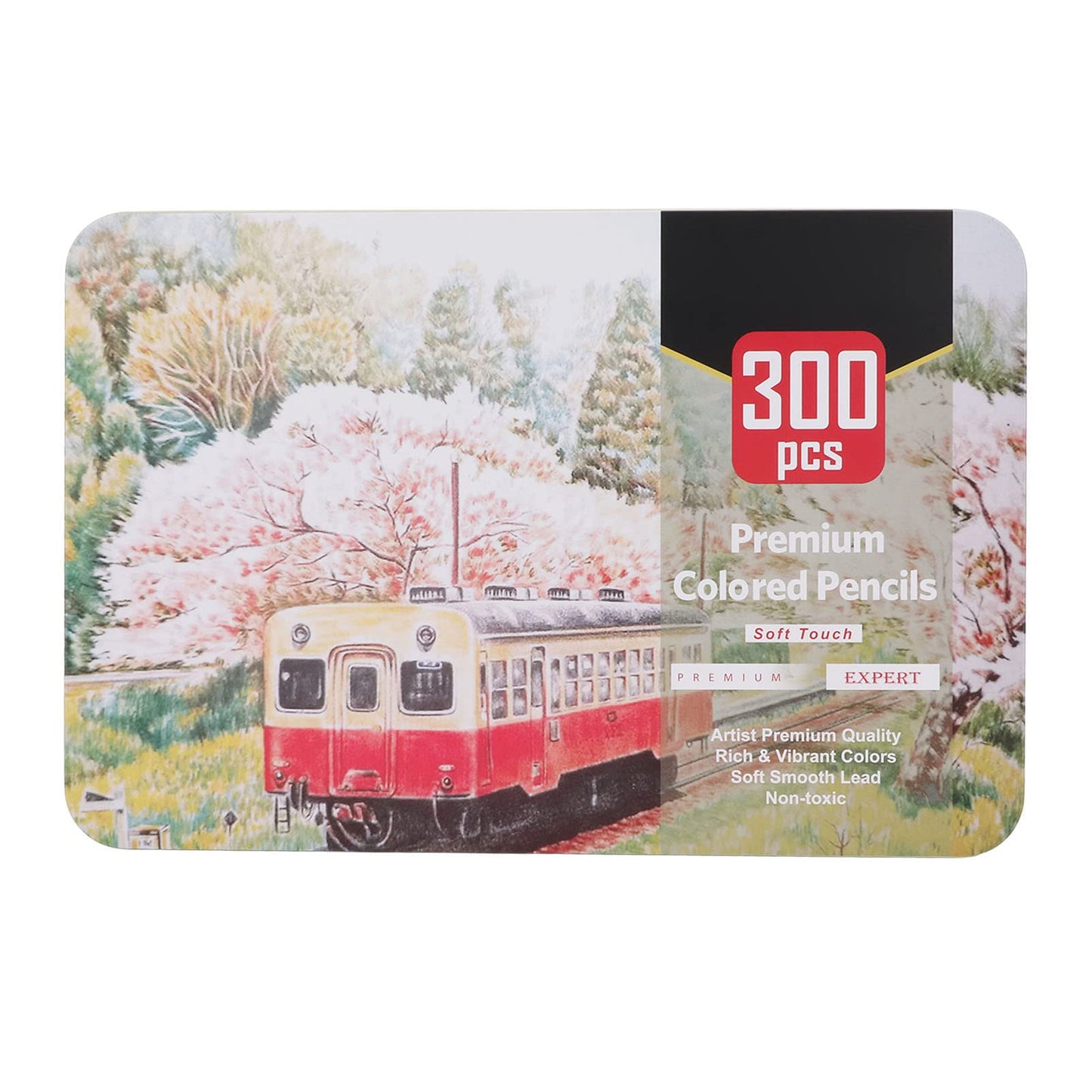 Juego de Lápices de Colores 300 Bolígrafos de Colores Aceitosos de Núcleo Suave para Libros de Colorear para Adultos para Artistas,Dibujo, Bocetos,Manualidades, Suministros de Arte