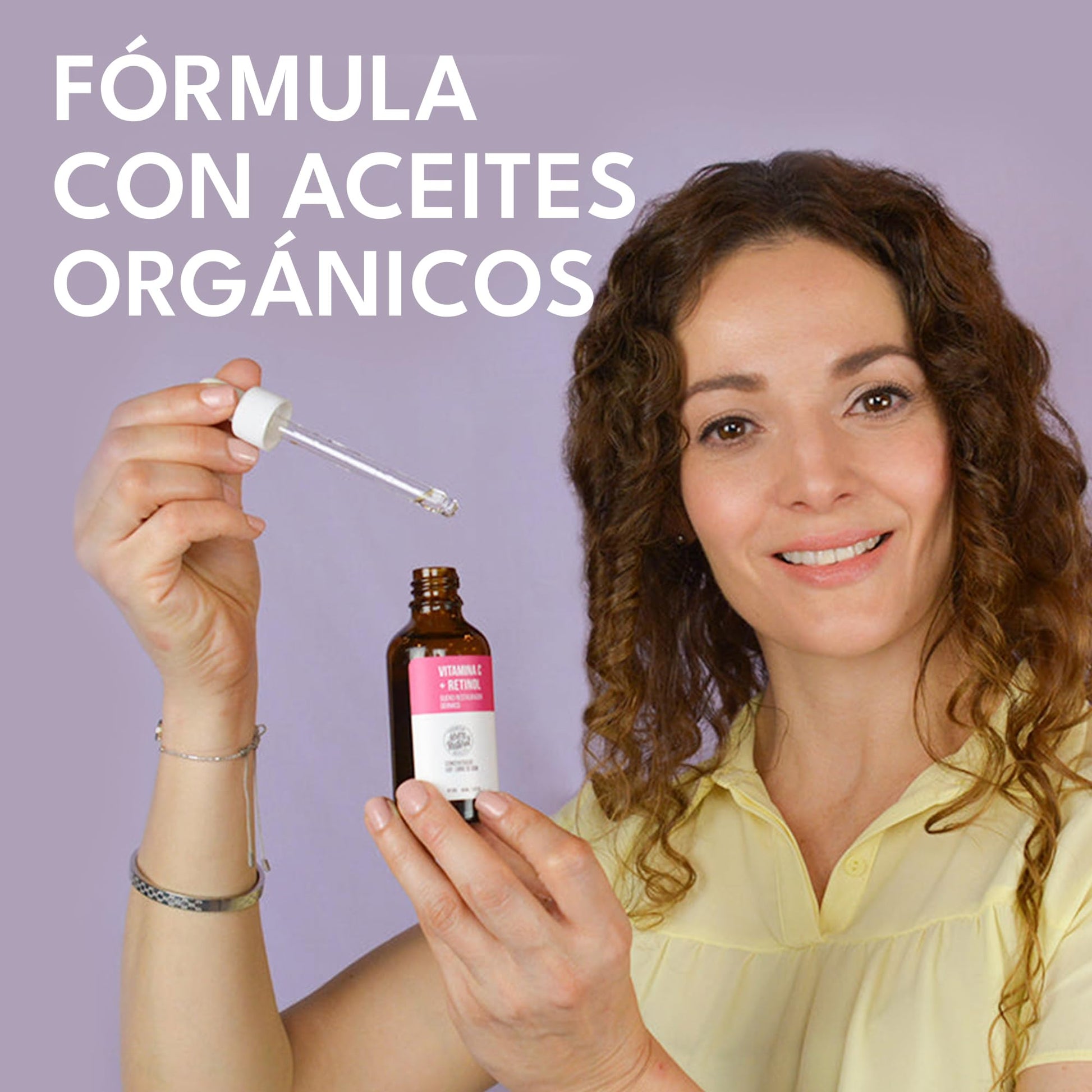 NATSHOP | Suero de Vitamina C + Retinol 100% Natural - Fórmula con Aceites Orgánicos y Textura Suave | Skin Care Sin Parabenos, Fragancias Sintéticas ni Químicos Agresivos - Skincare Nocturno 60ml