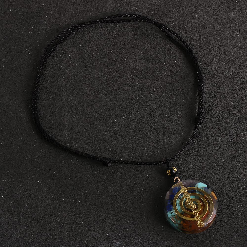 Collar 7 Chakras Orgonita Cuarzo Reiki Chacras Protección Espiritual Yoga Equilibrio de Energía
