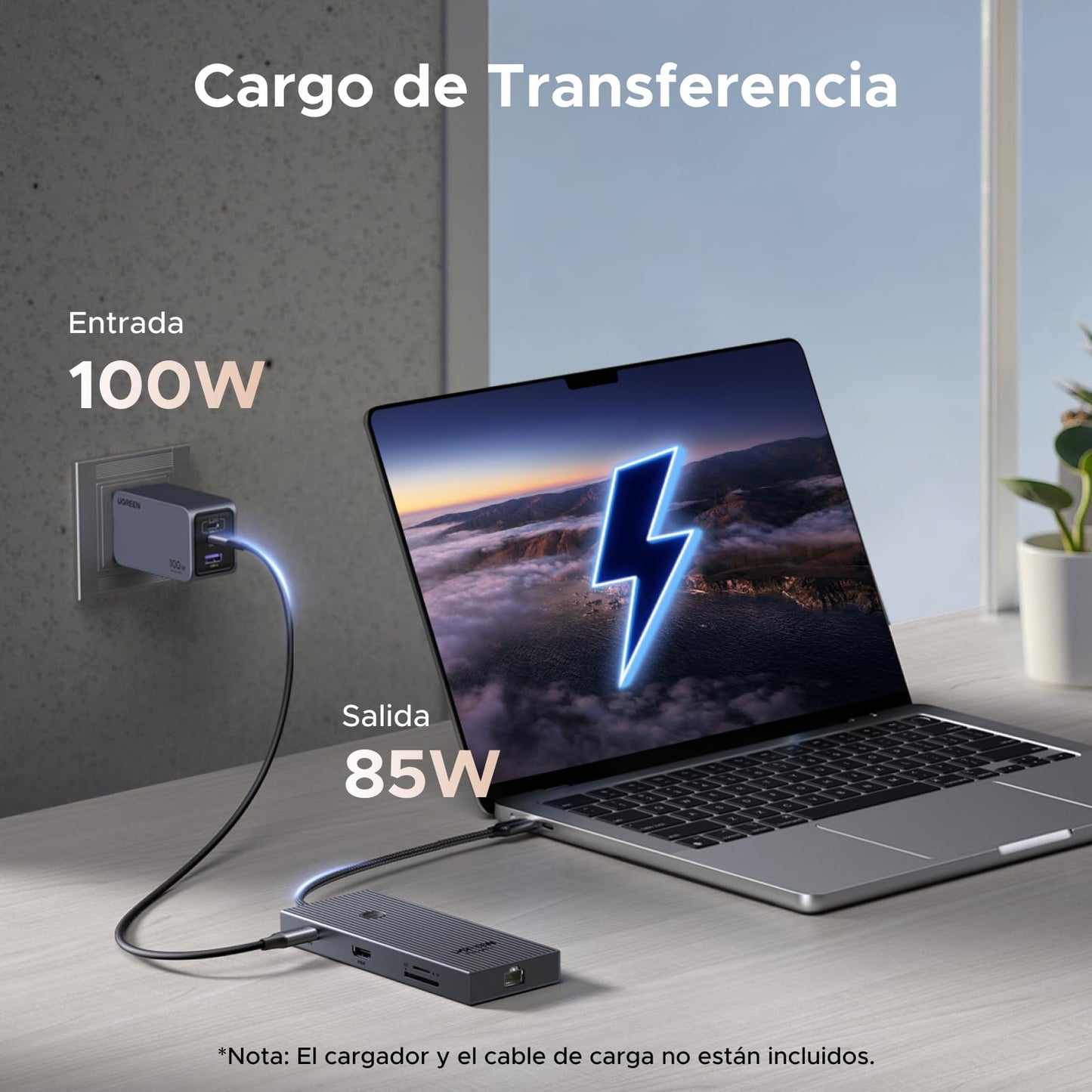 Adaptador USB C Multipuerto UGREEN Revodok Pro Gris con HDMI 4K para MacBook e iPad