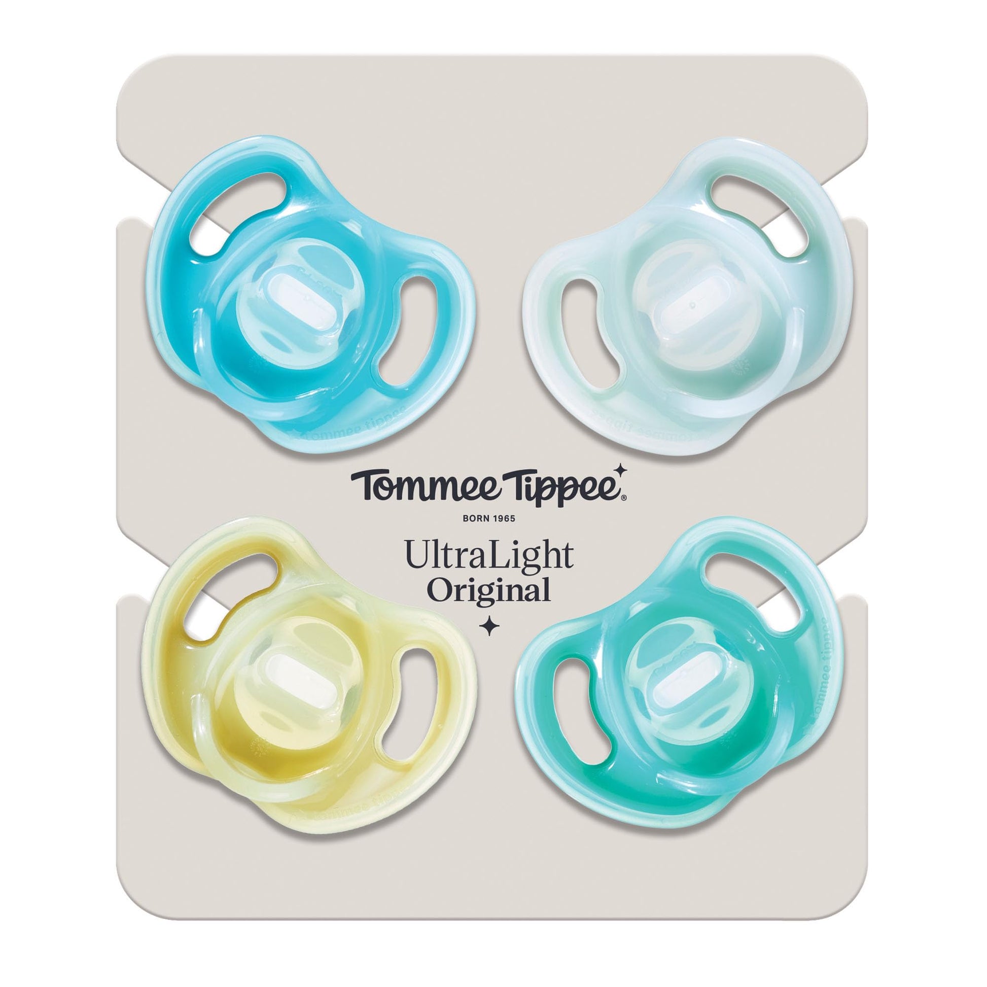 Chupete Tommee Tippee Ultra-Light Silicona Diseño Simétrico 6-18 Meses Paquete de 4