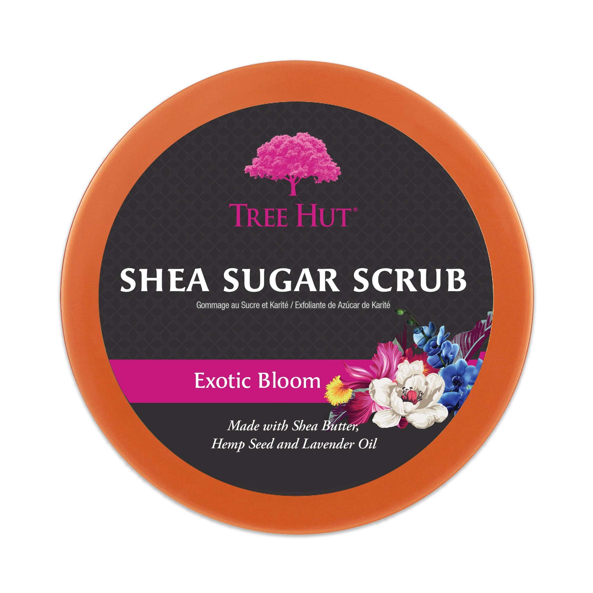 Exfoliante Corporal TREE HUT Exotic Bloom Azul con Azúcar y Manteca de Karité