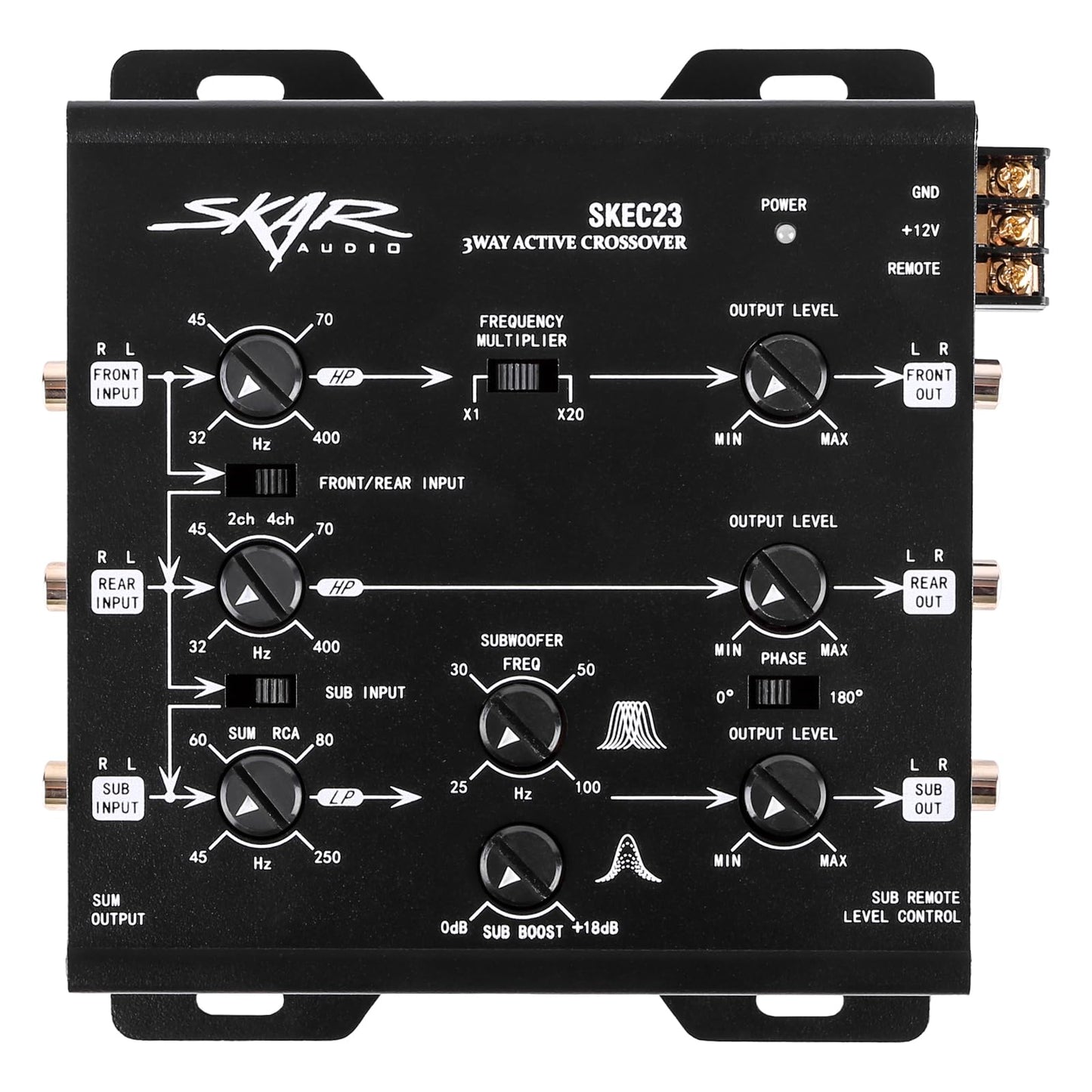 Crossover Electrónico 3-Vías Skar Audio SKEC23 6-Canales