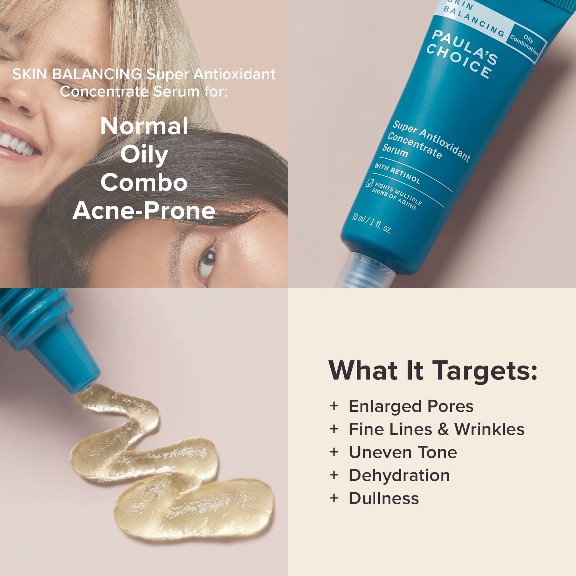 Suero Antioxidante con Retinol Paula's Choice Piel Grasa 1 oz