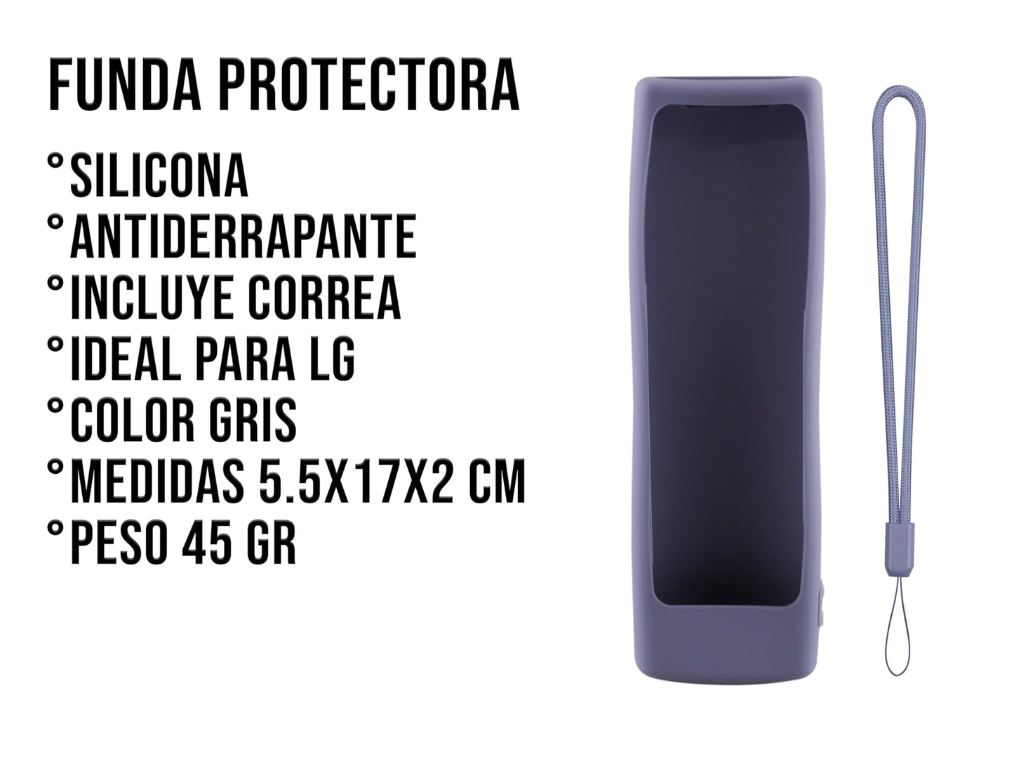 Funda para Control LG AKB75095307 AKB75375604 AKB74915305 Universal a Prueba de Golpes Protectora Silicon Case Protector (Gray)