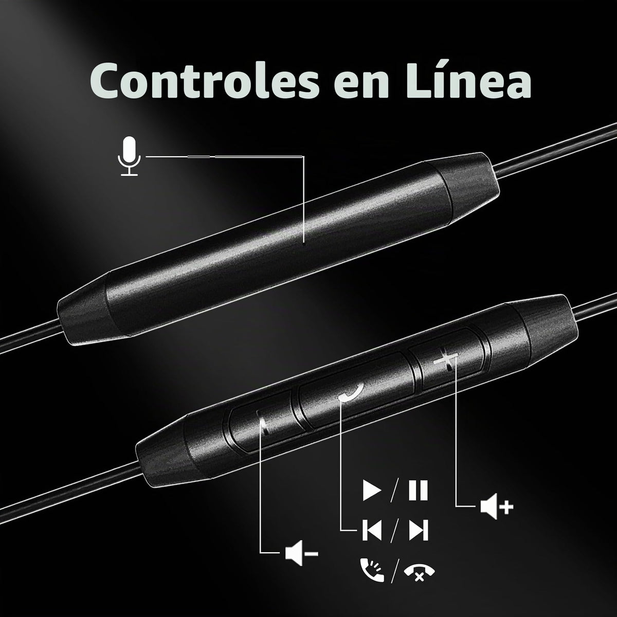 Auriculares Avantree Resolve-C Negro Cable USB C Controles en Línea y Ganchos sobre Oreja para Teléfonos Inteligentes Tipo C