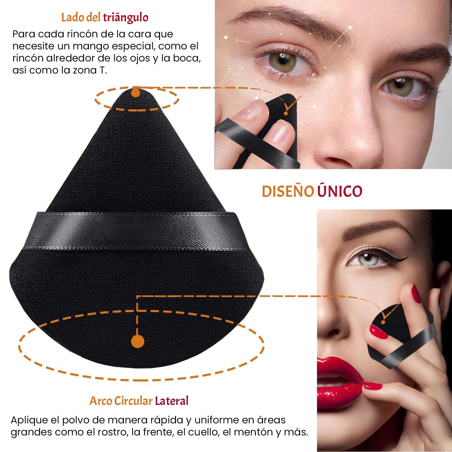 Set de 12 Esponjas para Maquillaje, Beauty Blenders y Aplicadores Mini para Polvo Facial y Base Líquida (Rosa-02)