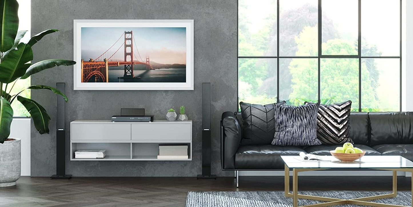 Marco My TV Deco - Marco de TV de aleación prismático, bisel blanco puro, compatible solo con Samsung The Frame TV (32 pulgadas, se adapta a Frame TV 2021-2025)