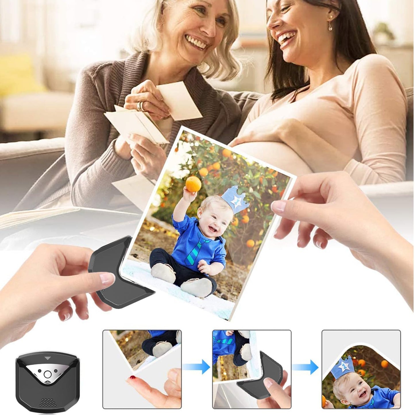Laminadora Enmicadora Térmica+Cortador de Papel+300 Hojas Laminadoras, Laminador Térmico Personal con Recortadora de Papel y Redondeadora de Esquinas para Casa y Oficina