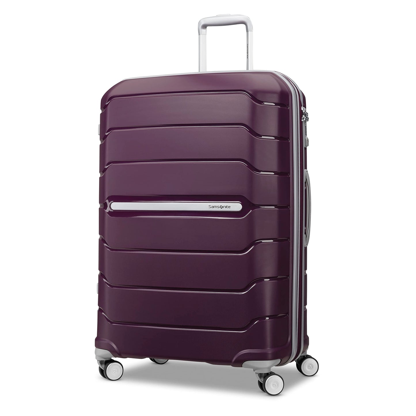 Maleta Spinner Expandible Samsonite Amatista Púrpura con Ruedas Giratorias para Viaje
