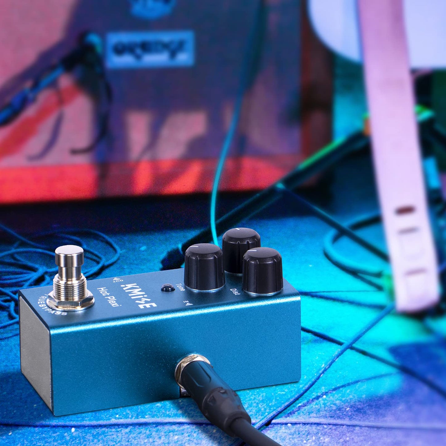 lotmusic Pedal de efectos de guitarra eléctrica Mini tipo único DC 9V True Bypass (Hot Plexi)