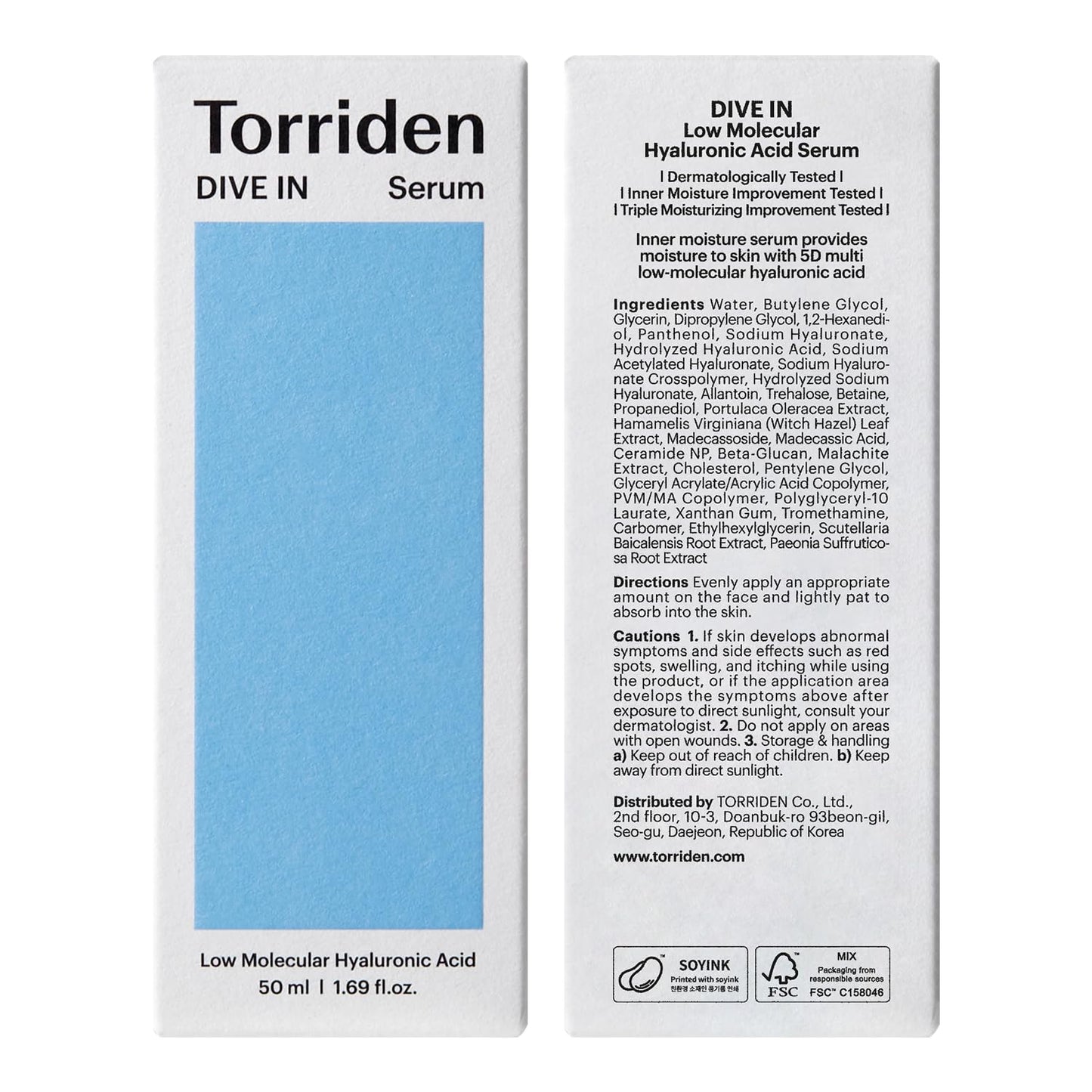 DIVE-IN Low Molecule Hyaluronic Acid Serum 50ml / Made in Korea