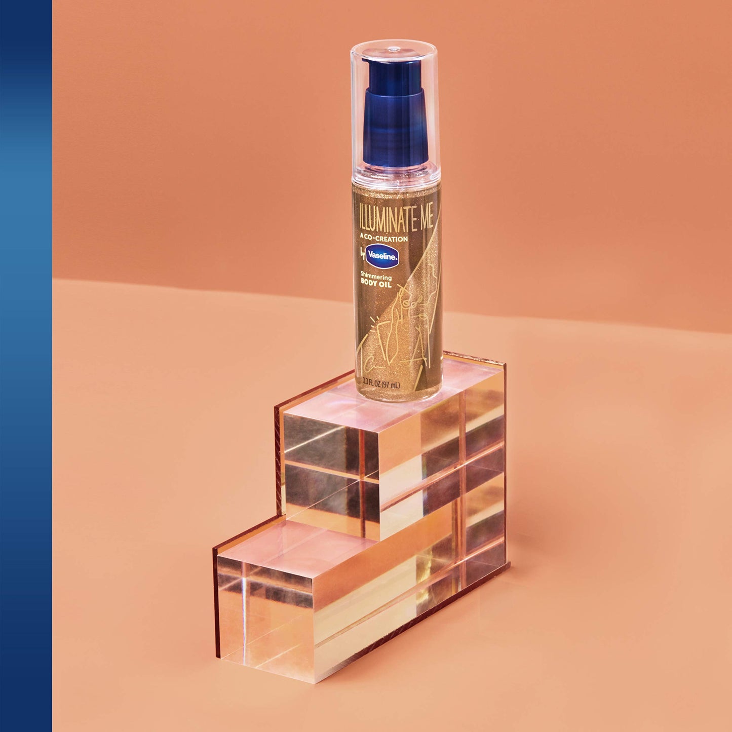 Aceite Corporal Vaseline Illuminate Me Shimmering para Piel Radiante Melanin Rich