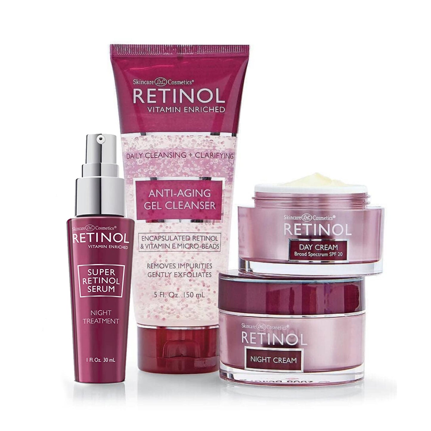 Retinol Super Face Lift – Firme visiblemente y aprieta para un aspecto más joven y elevado. Impregnado con retinol, vitaminas C y E, esta mezcla reafirmante es una belleza "rápida fijación"