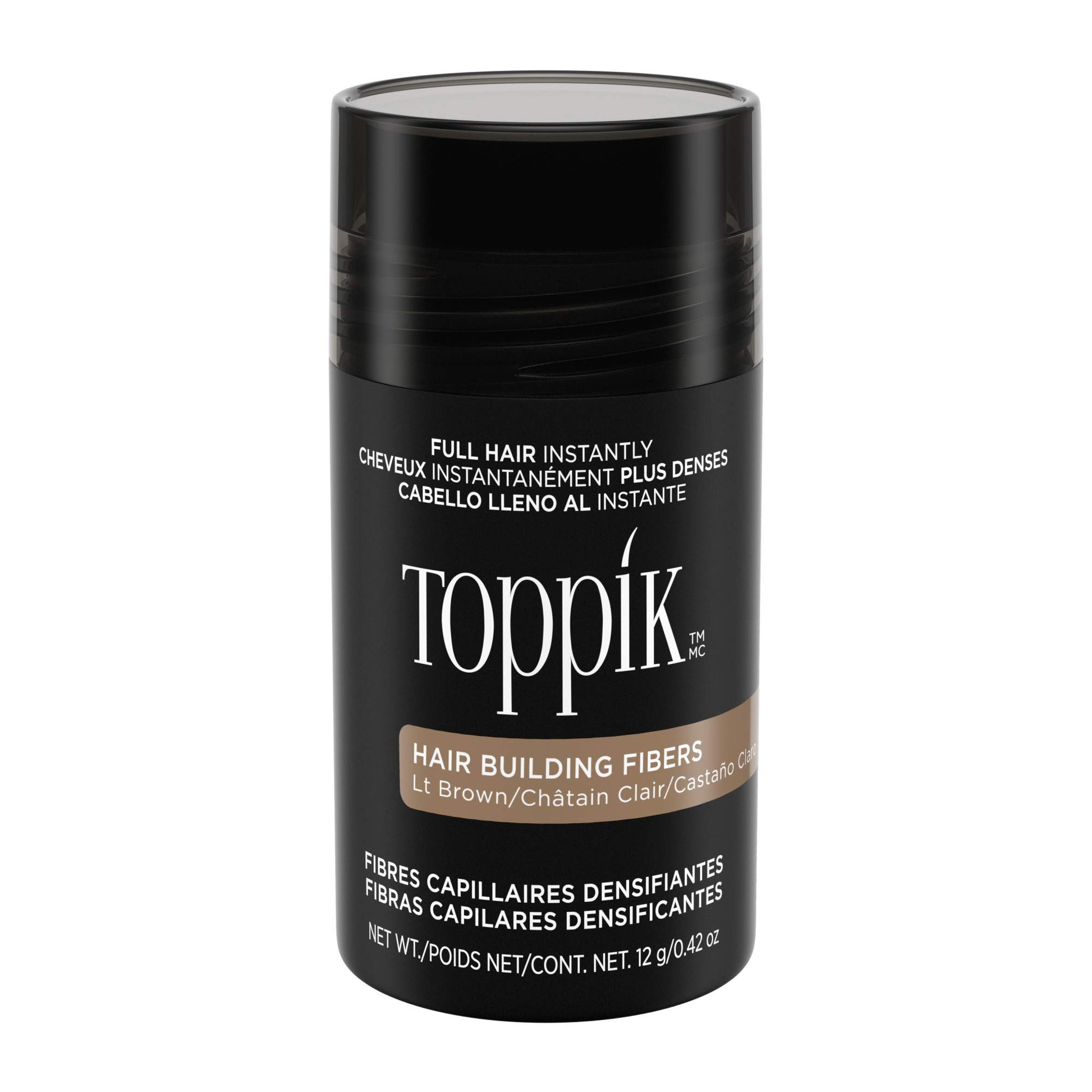 Toppik - Fibras para la formación del cabello, marrón claro, 0.42 onzas (el empaque puede variar)