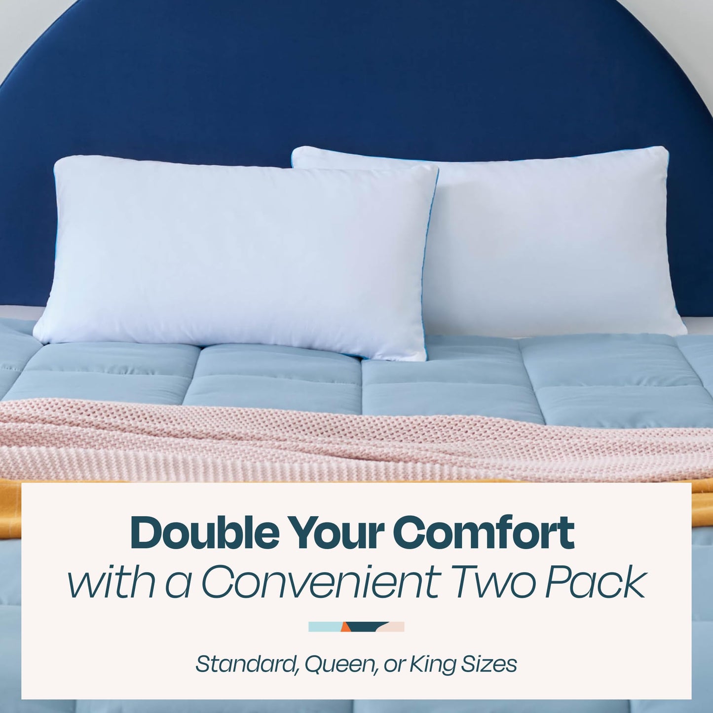 Linenspa - Almohadas 2 Pack Tamaño King - Memory Foam con Gel Refrescante en Trozos - Se Moldea a tu Gusto - Ideal para Dormir de Lado, Boca Arriba o Boca Abajo