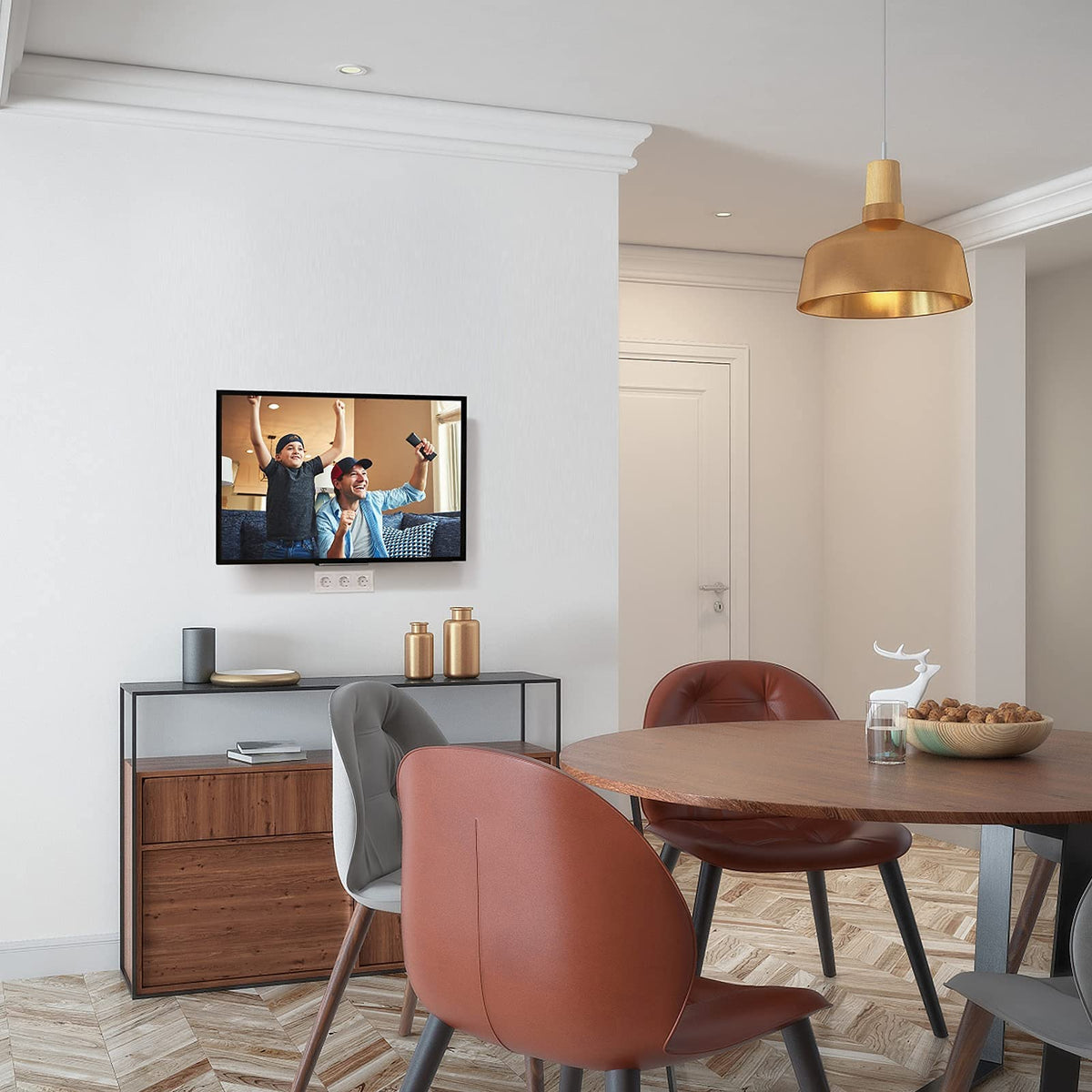 Soporte de Pared VESA para Monitor TV Negro con Rotación Giratoria de Inclinación