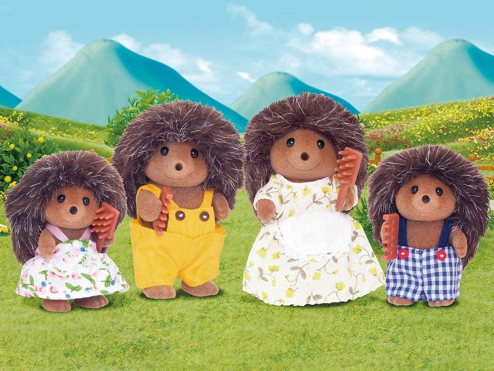 Calico Critters, Pickleweeds - Familia de erizos, muñecas, Cifras de casa de muñecas, Juguetes coleccionables