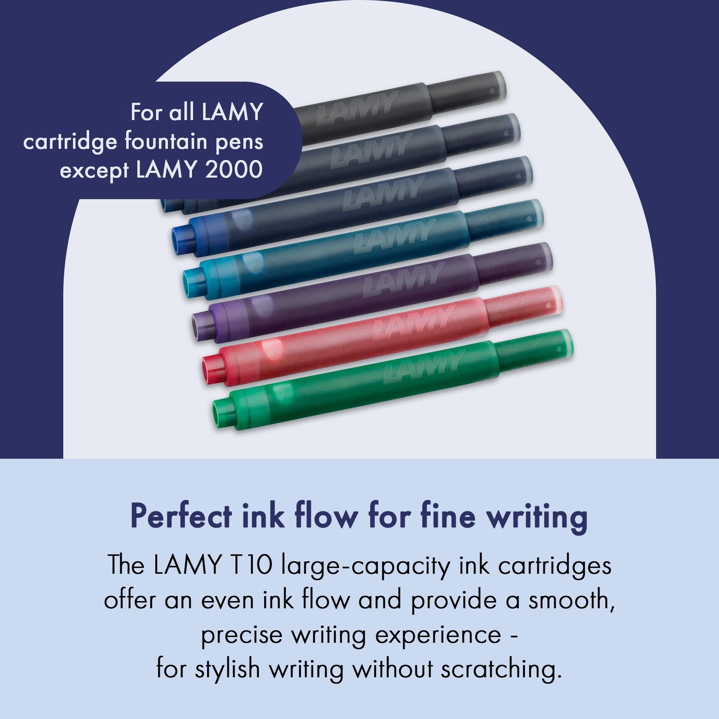 Lamy T10 - Cartuchos de tinta azul (1 paquete con 5 cartuchos)