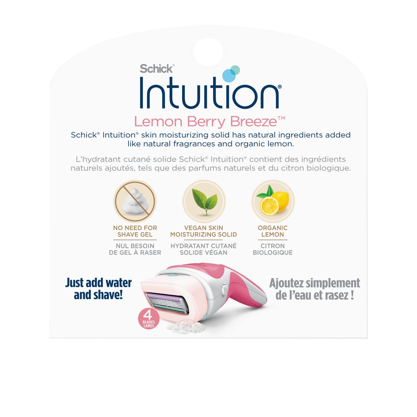 Schick Intuition Fresh Citrus Berry Razor Refills, 6 Count
