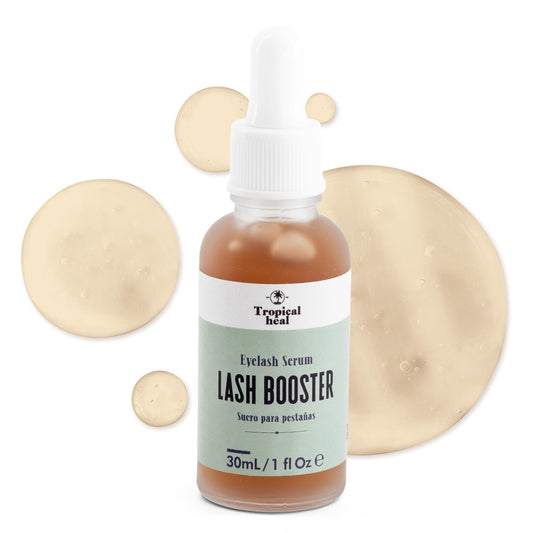 Tropical Heal - Lash Booster Suero Natural para el Crecimiento de Pestañas y Cejas - Tratamiento Nutritivo y Fortalecedor para Pestañas Más Largas y Fuertes - Fórmula con Extractos 100% Naturales, 30 ml
