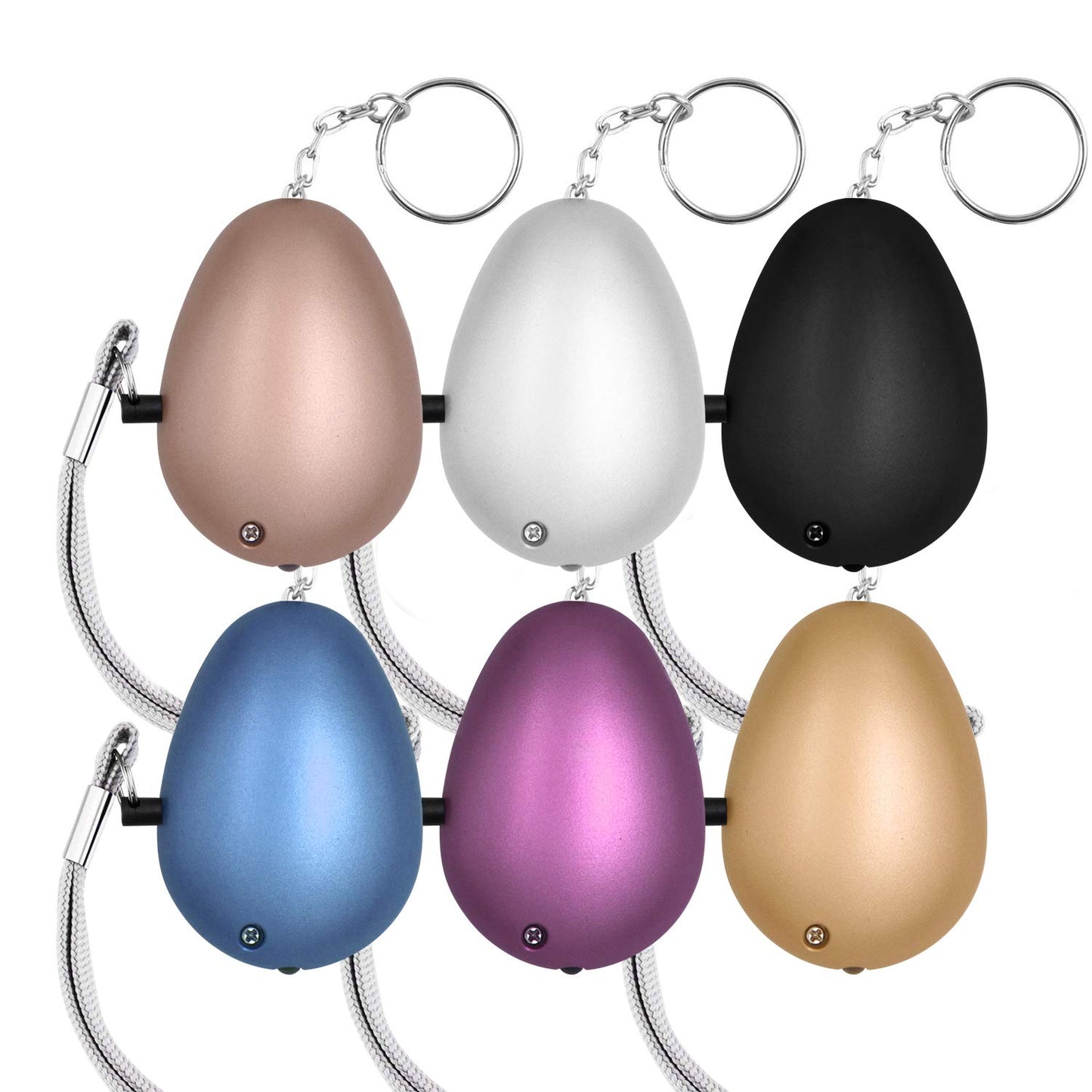 KOSIN - Alarma Personal de Sonido Seguro, Paquete de 6 llaveros de Alarma de Seguridad Personal de 140 dB con Luces LED, Alarma de Seguridad de Emergencia para Mujeres, Hombres, niños, Ancianos