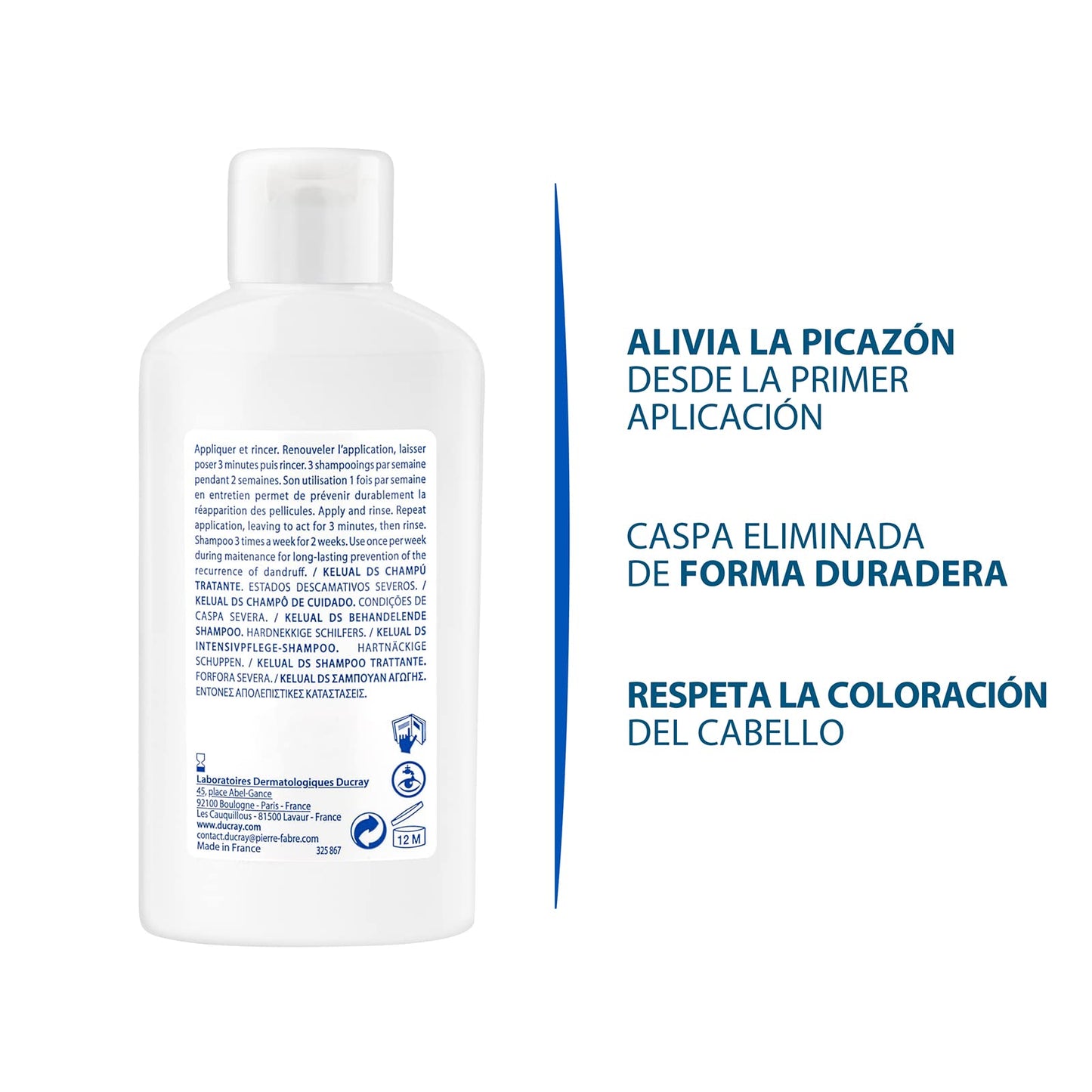 Ducray Kelual Ds, Shampoo Anticaspa, Caspa Severa, 100ml
