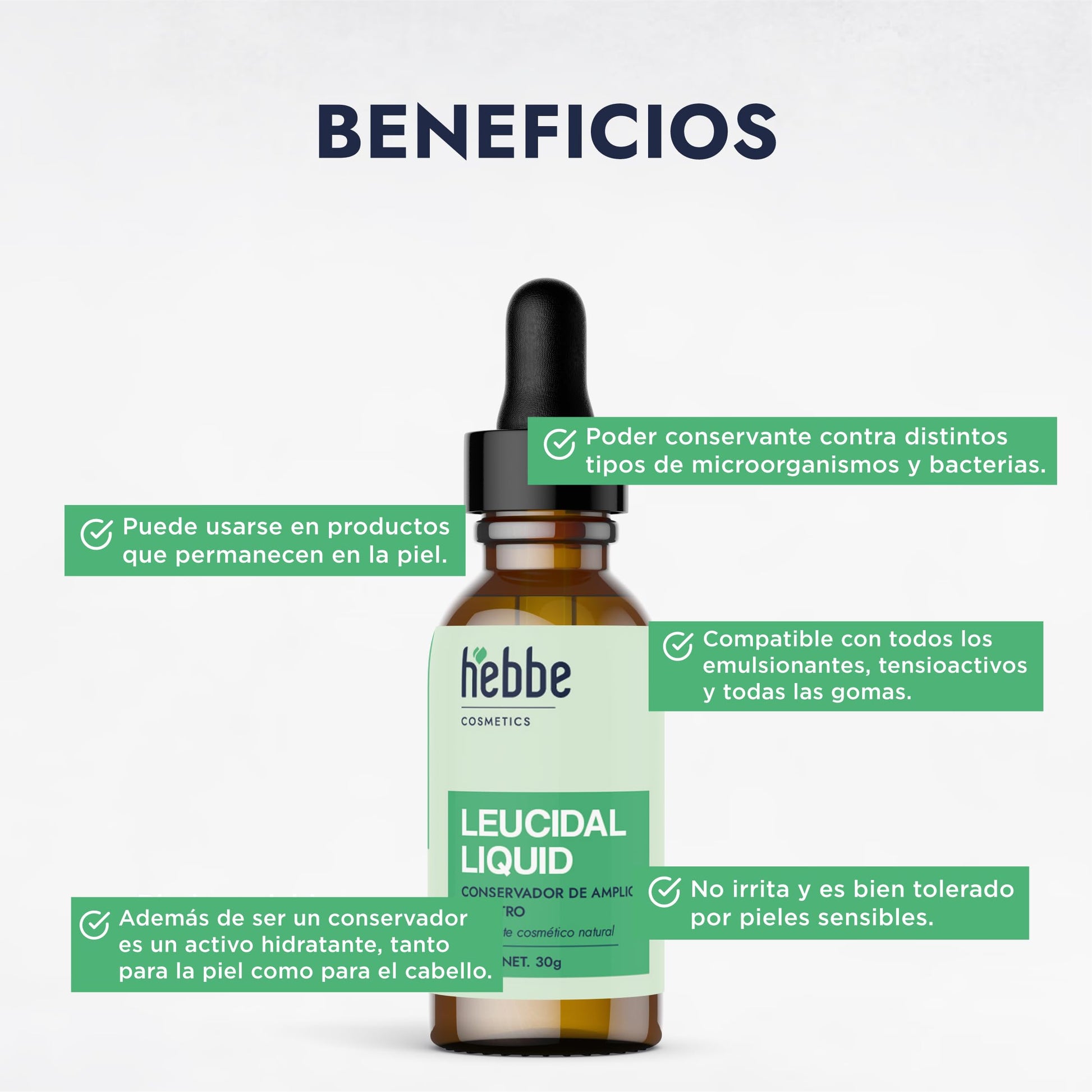 Conservador Leucidal Amplio Espectro Aprobado Ecocert Cosmética Natural 30g