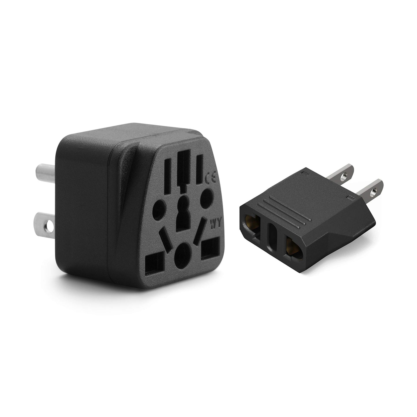 Adaptadores de Enchufe Unidapt Negro Multiuso para Viaje a EE. UU. y México