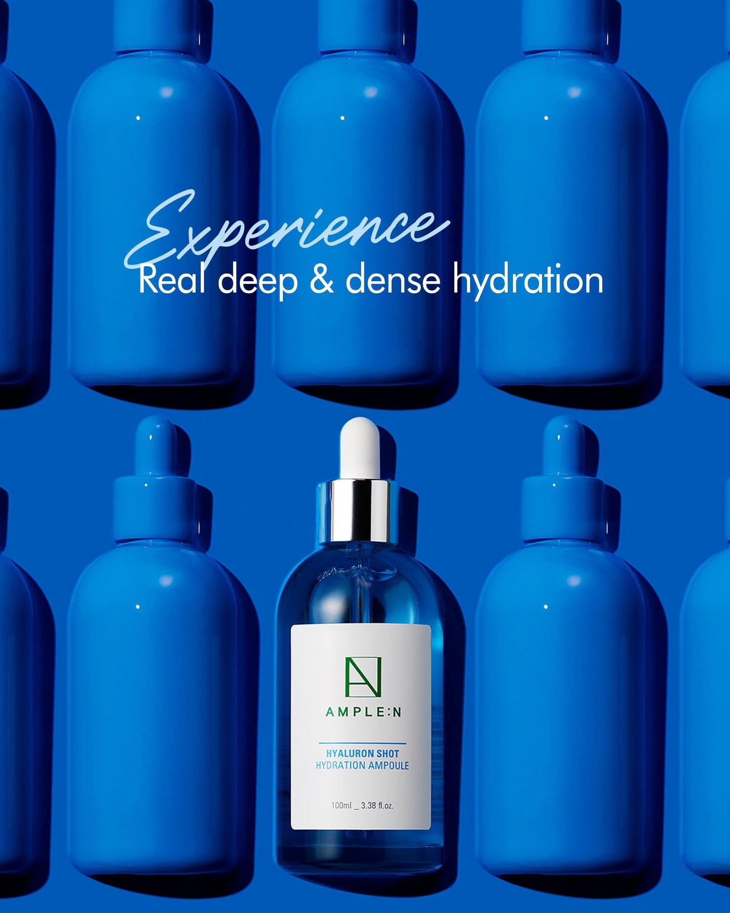 Hyaluron Shot Ampoule 3.38 fl. oz. (100ml) - Hyluronic Acid & Xylitol Complex Contained, Powerful Hydrating Skin Care Ampoule for Dry and Rough Skin