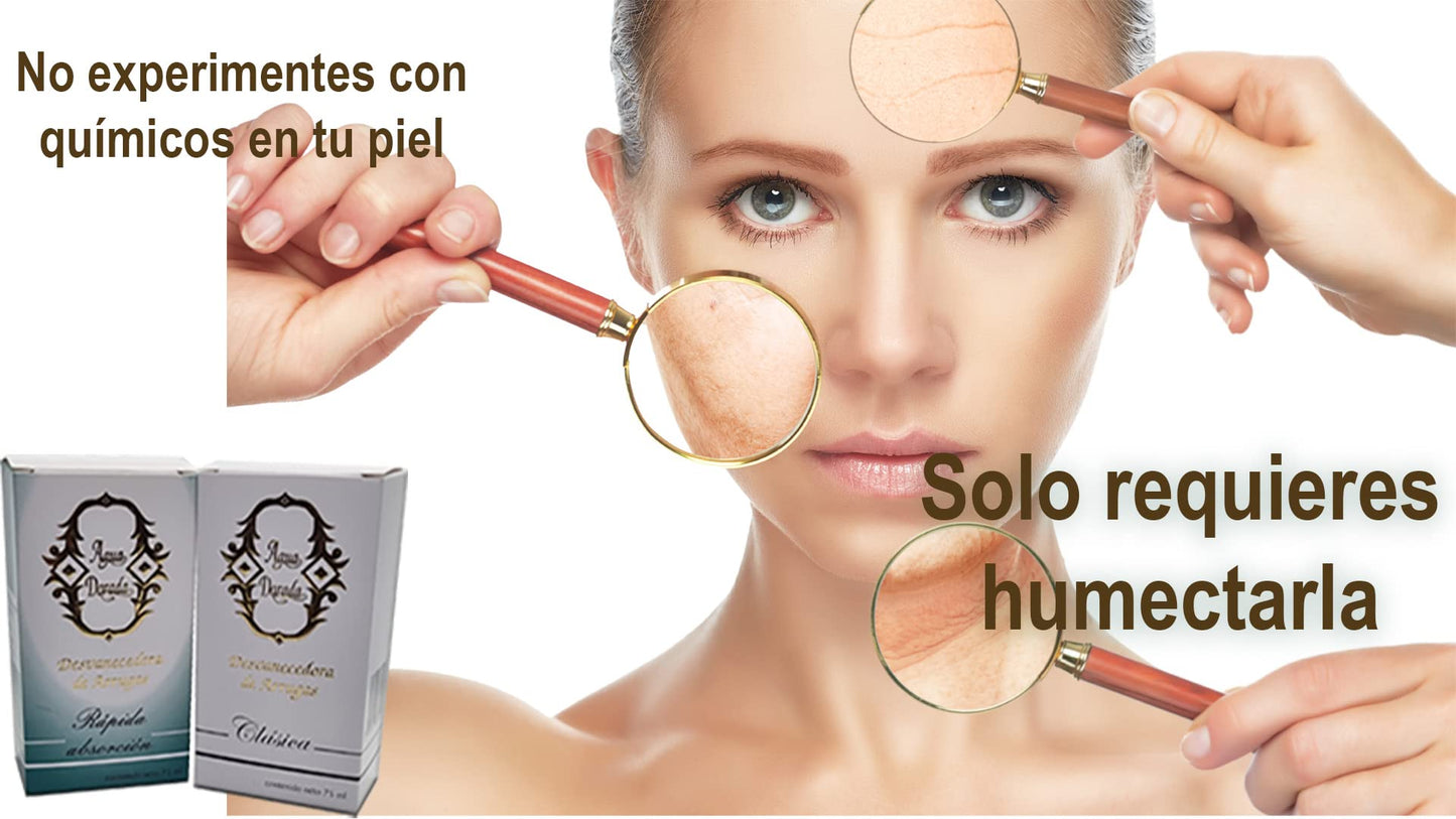 Loción Facial Suavizante con Agua Dorada de Rápida Absorción - Desvanecedor de Arrugas 75ml. ¡Descubre la magia del oro líquido para una piel suave y radiante!