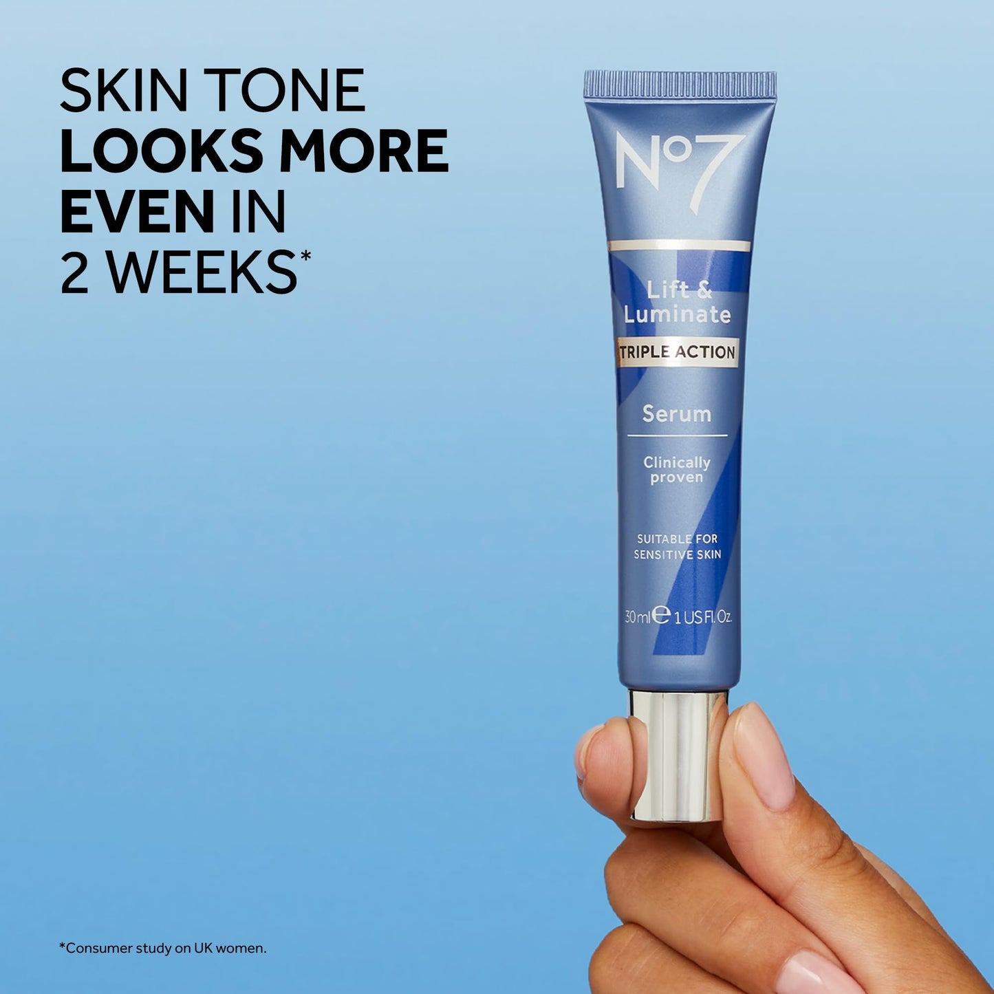 No7 Lift & Luminate Triple Action Serum, 50 ml, Extra Large