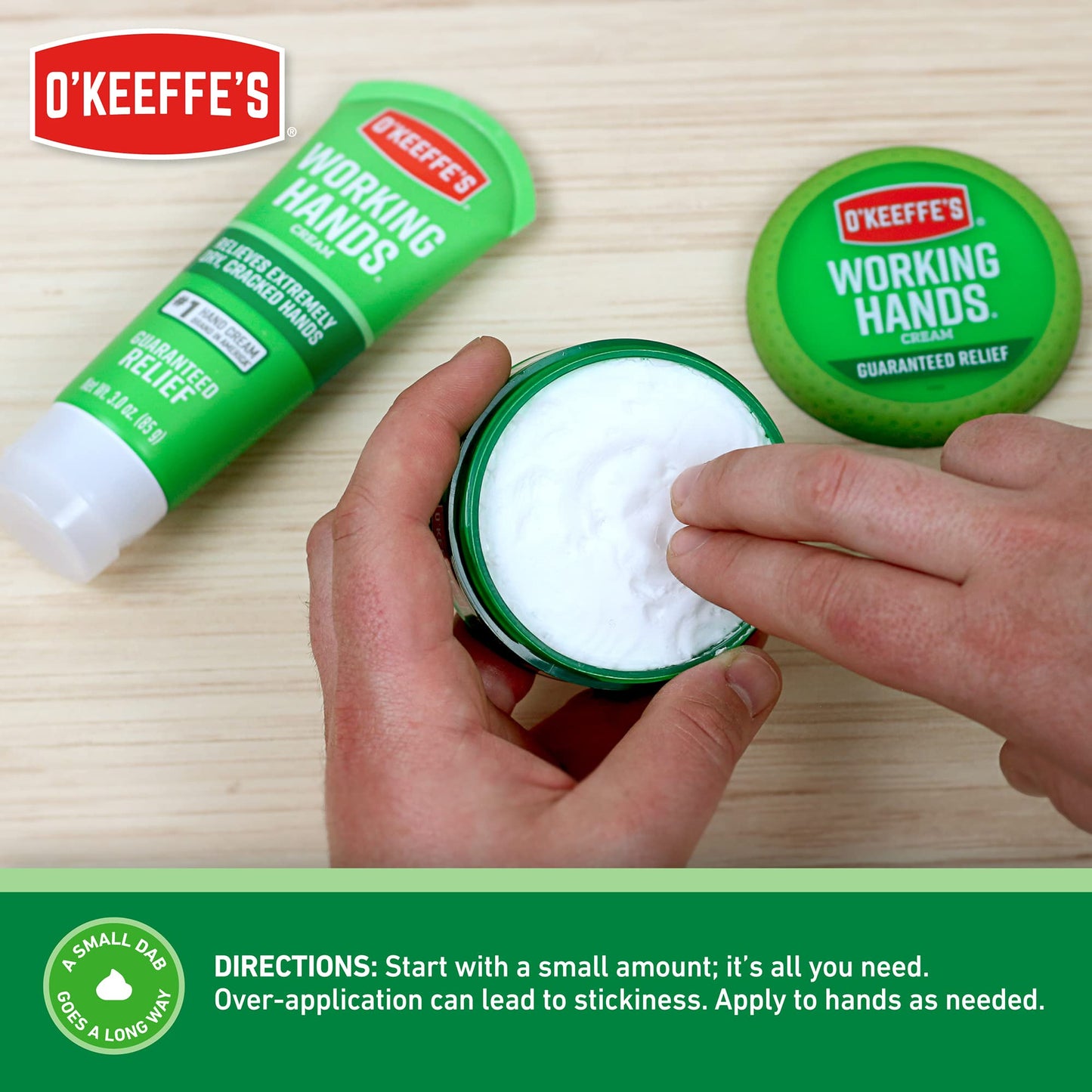 O'Keeffe's Working Hands - Crema para manos, frasco de 100 ml, frasco, 1 unidad, naranja, verde (Orange, Green)