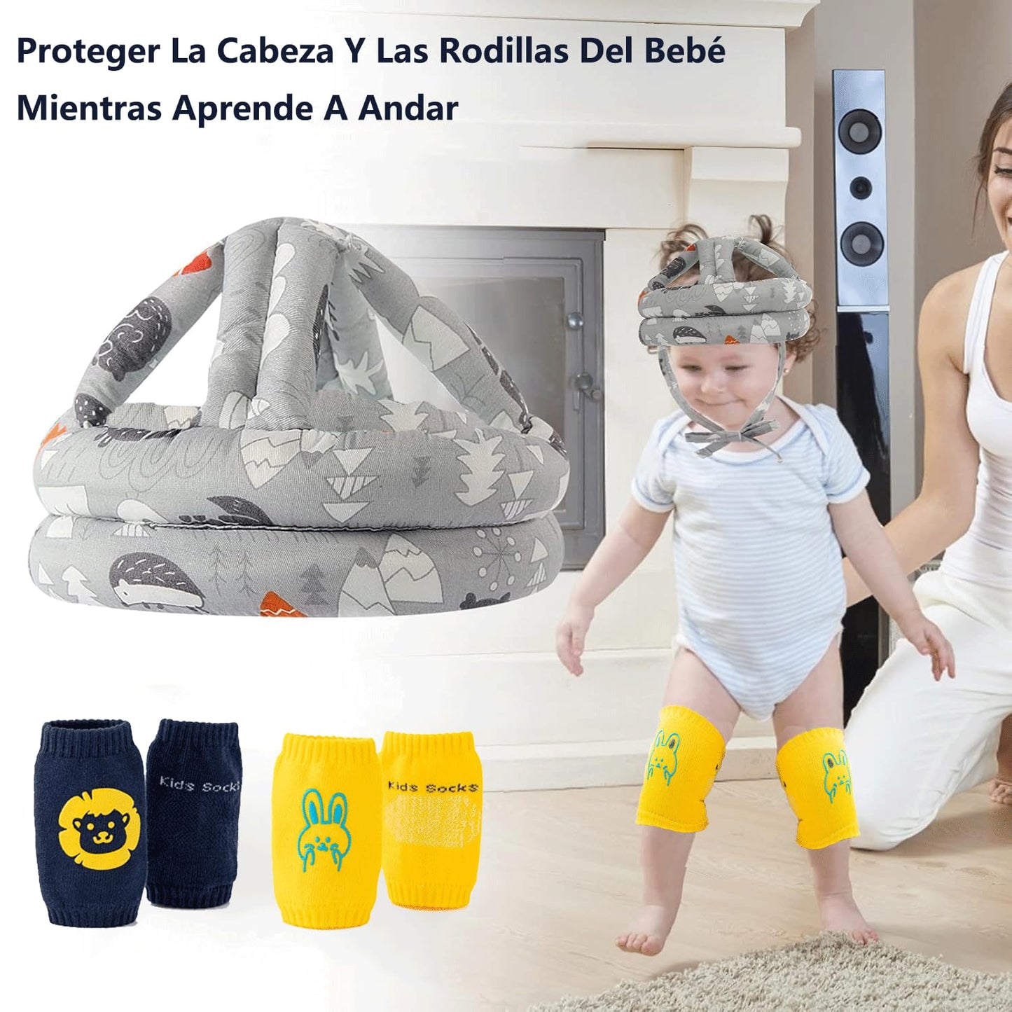 Mochila Portabebé Multiusos Asiento de Cadera Azul Oscuro Ajustable y Transpirable