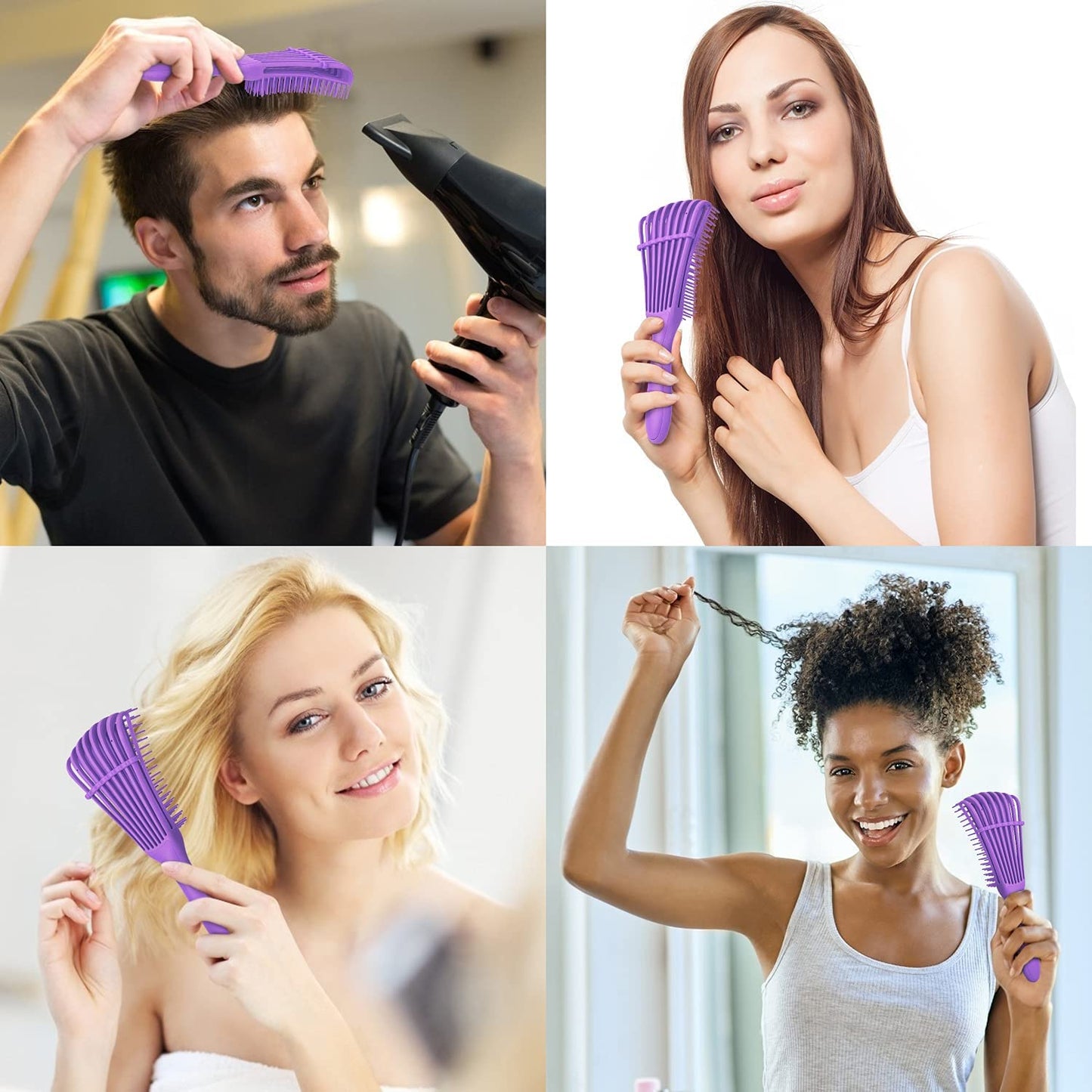 TOPOST Cepillo para Cabello Rizado, Bounce Curl Brush, Peine Desenredar Rizos
