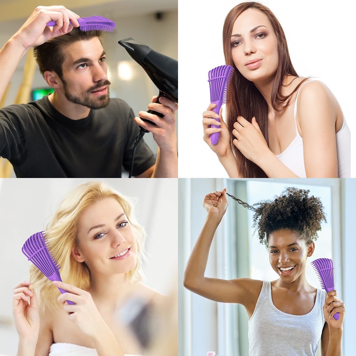 TOPOST Cepillo para Cabello Rizado, Bounce Curl Brush, Peine Desenredar Rizos